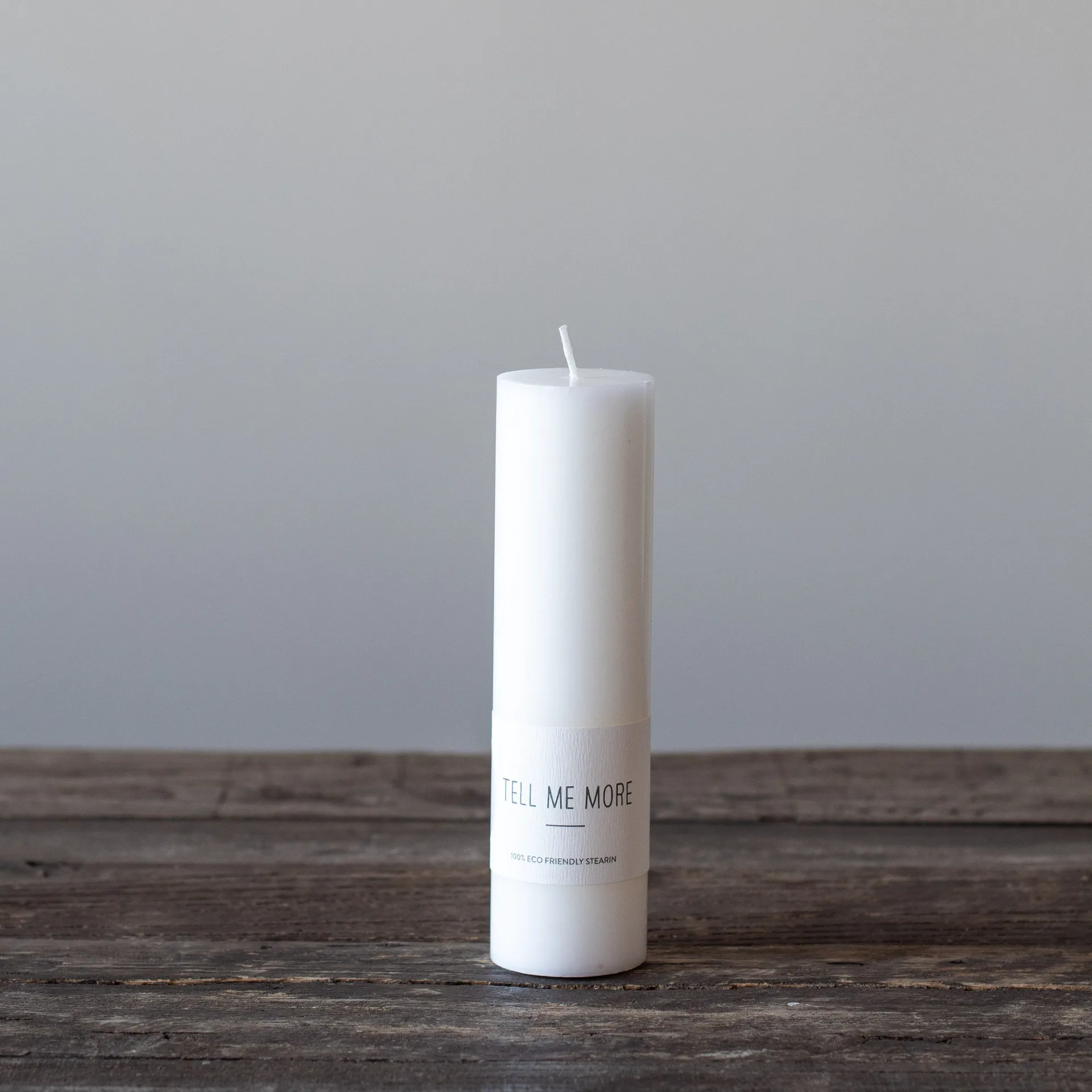 Tell Me More świeczka stearynowa M 15 cm, Biały Tell Me More