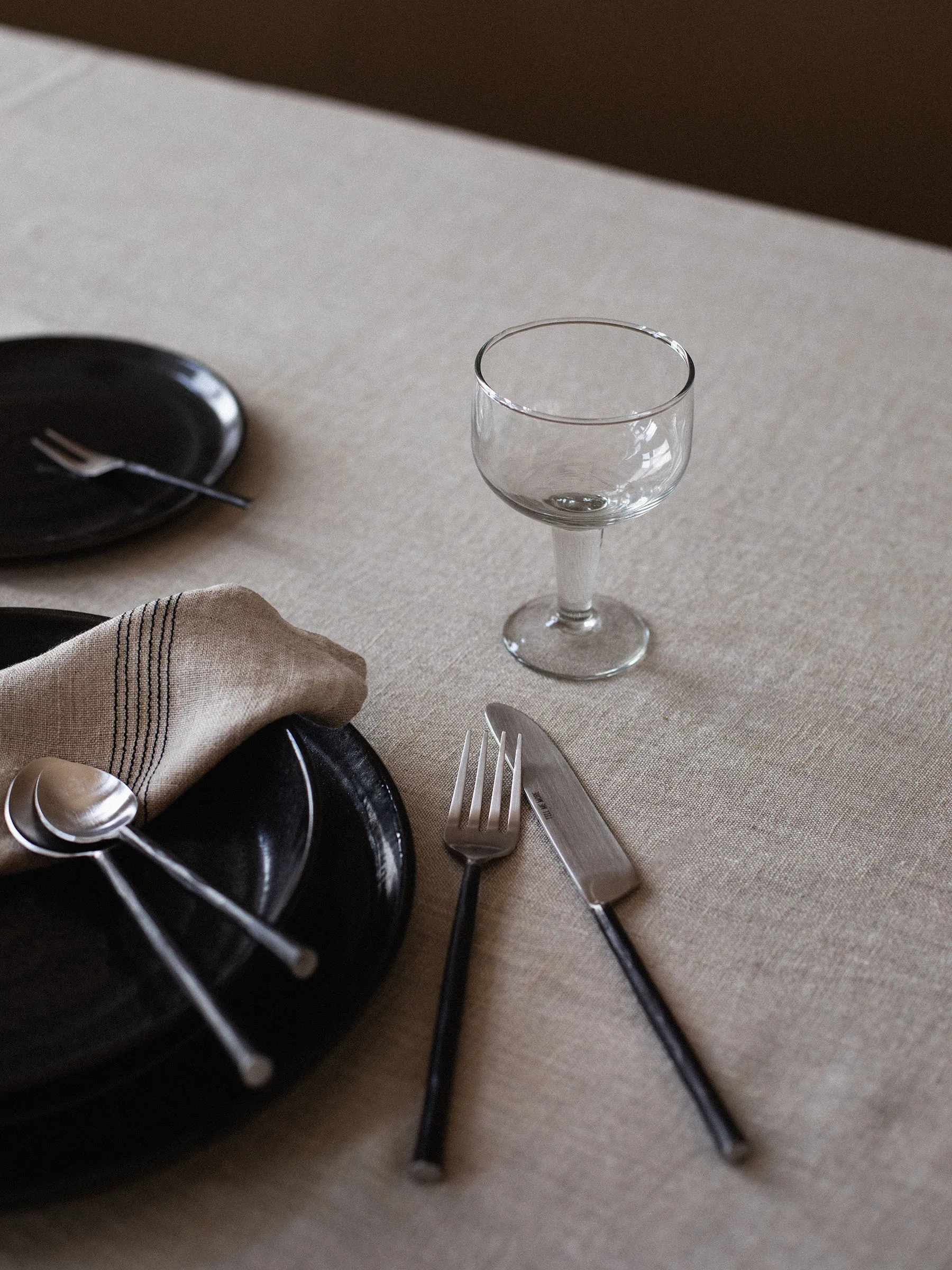 Zestaw sztućców Steel, 4 części, Stal niepolerowana Tell Me More