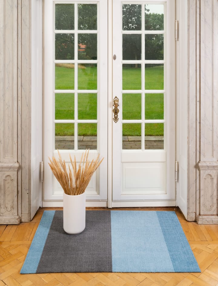 Chodnik Stripes by tica, pasy poziome, Blue-steel grey, 90x130 cm tica copenhagen
