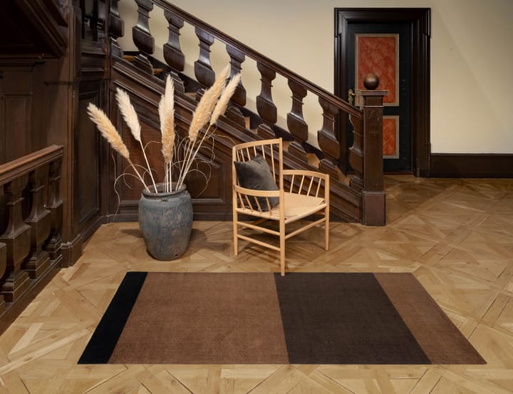 Chodnik Stripes by tica, pasy poziome, Cognac-dark brown-black, 90x200 cm tica copenhagen