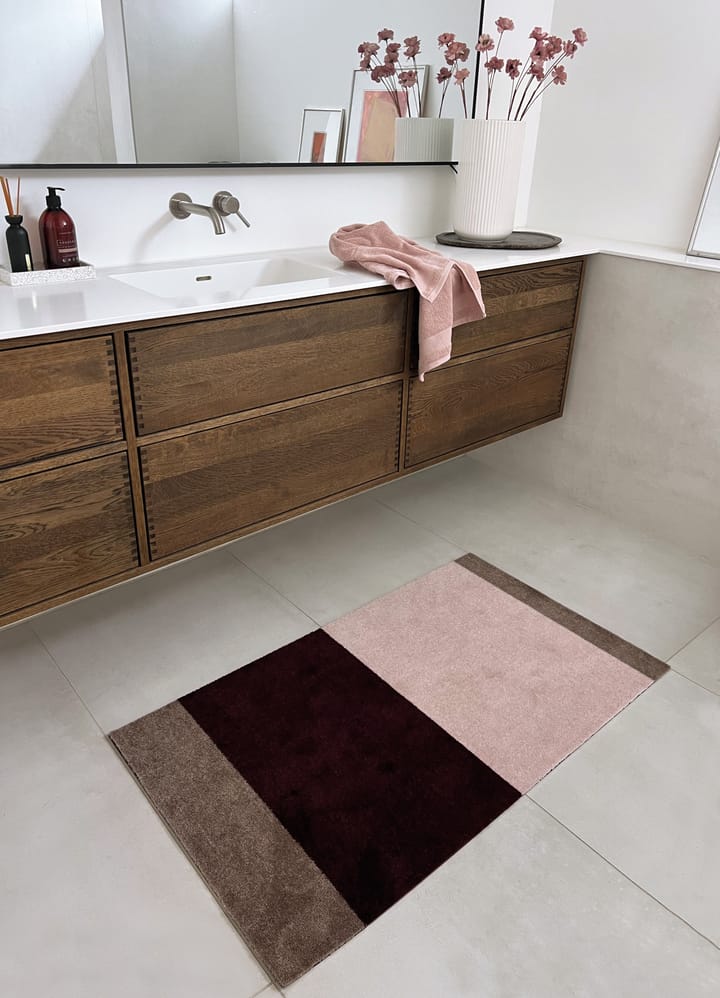 Chodnik Stripes pasy poziome, Bordeaux-rose-sand, 67x120 cm tica copenhagen