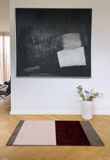 Chodnik Stripes pasy poziome - Bordeaux-rose-sand, 67x120 cm - tica copenhagen