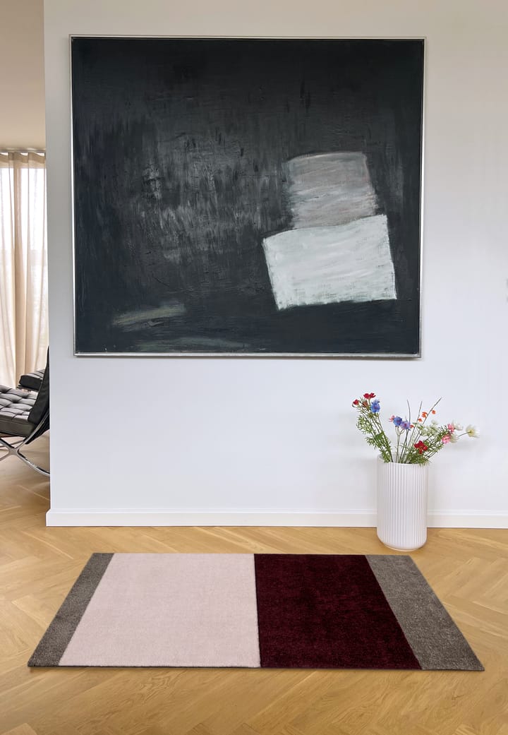 Chodnik Stripes pasy poziome, Bordeaux-rose-sand, 67x120 cm tica copenhagen