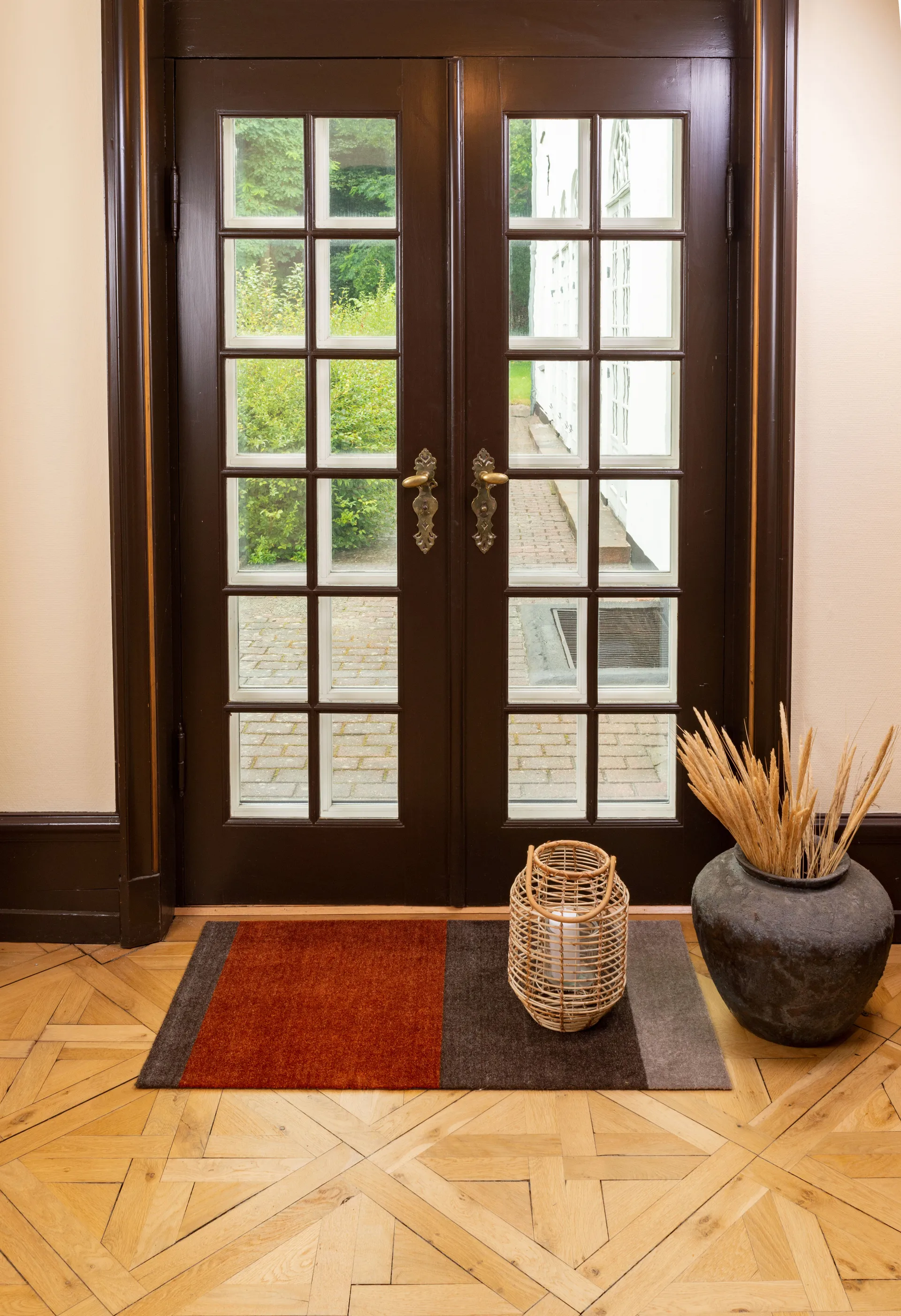 Chodnik Stripes pasy poziome, Brown-terrakotta 67x120 cm tica copenhagen