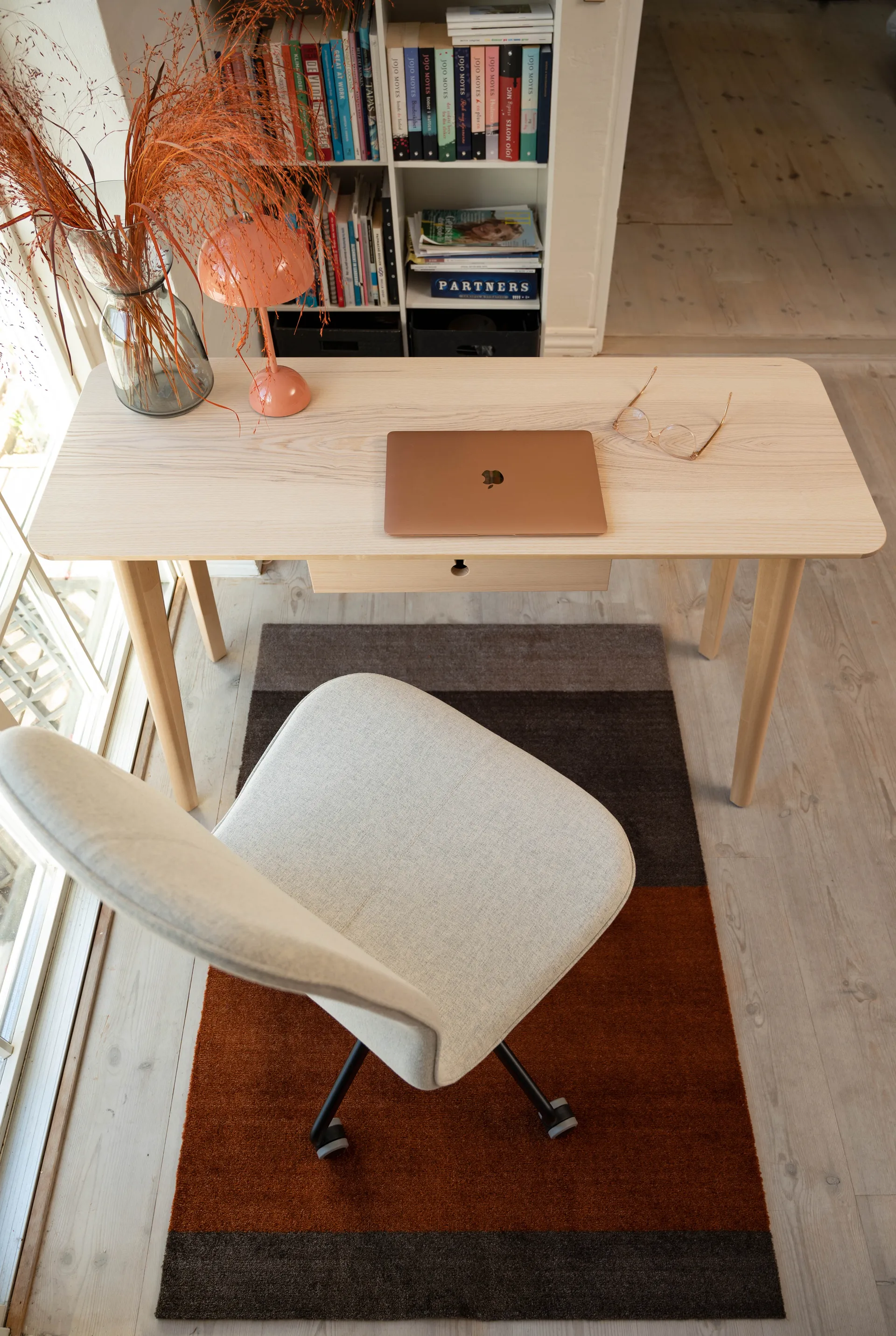 Chodnik Stripes pasy poziome, Brown-terrakotta 90x130 cm tica copenhagen