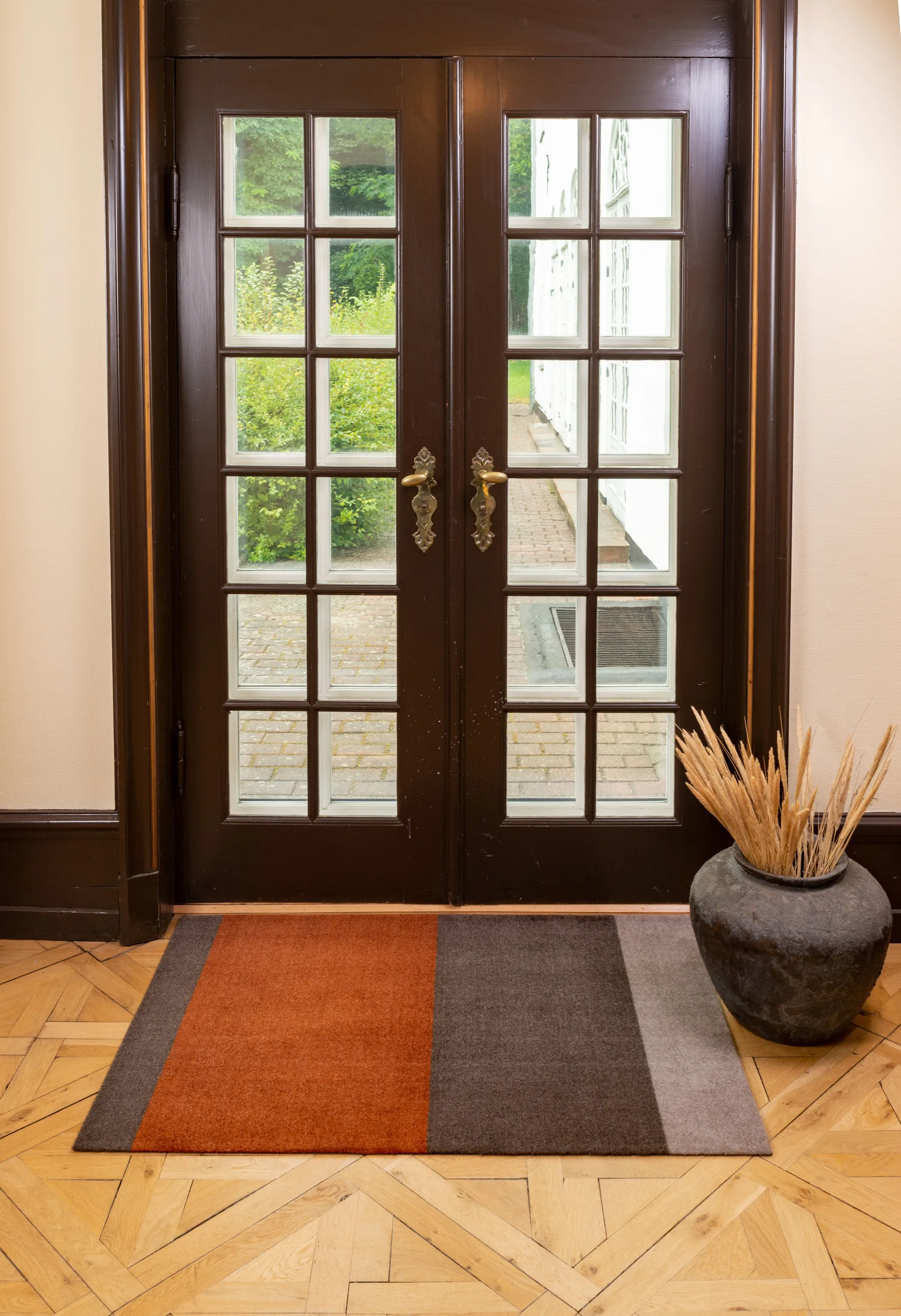 Chodnik Stripes pasy poziome, Brown-terrakotta 90x130 cm tica copenhagen