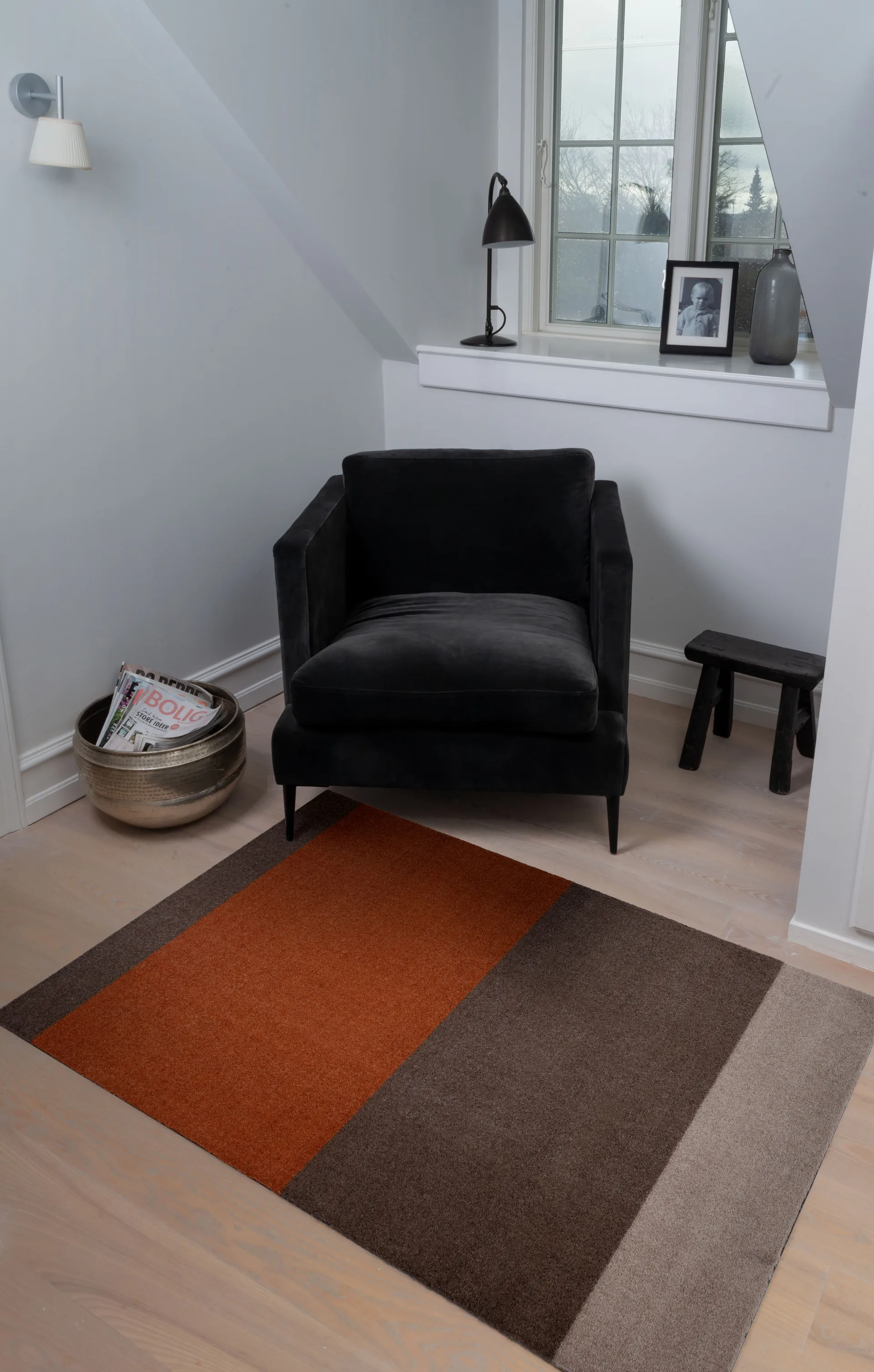 Chodnik Stripes pasy poziome, Brown-terrakotta 90x130 cm tica copenhagen