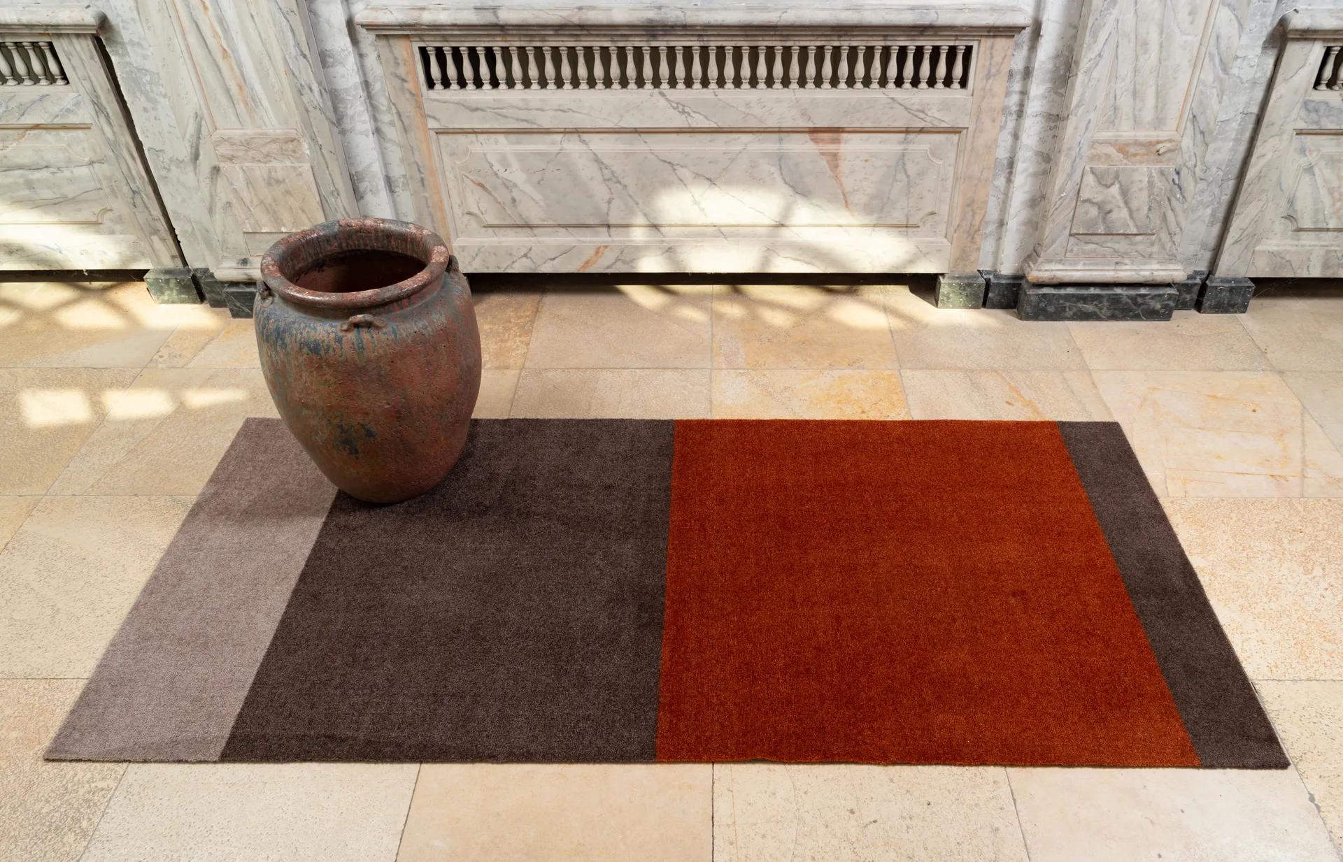 Chodnik Stripes pasy poziome, Brown-terrakotta 90x200 cm tica copenhagen