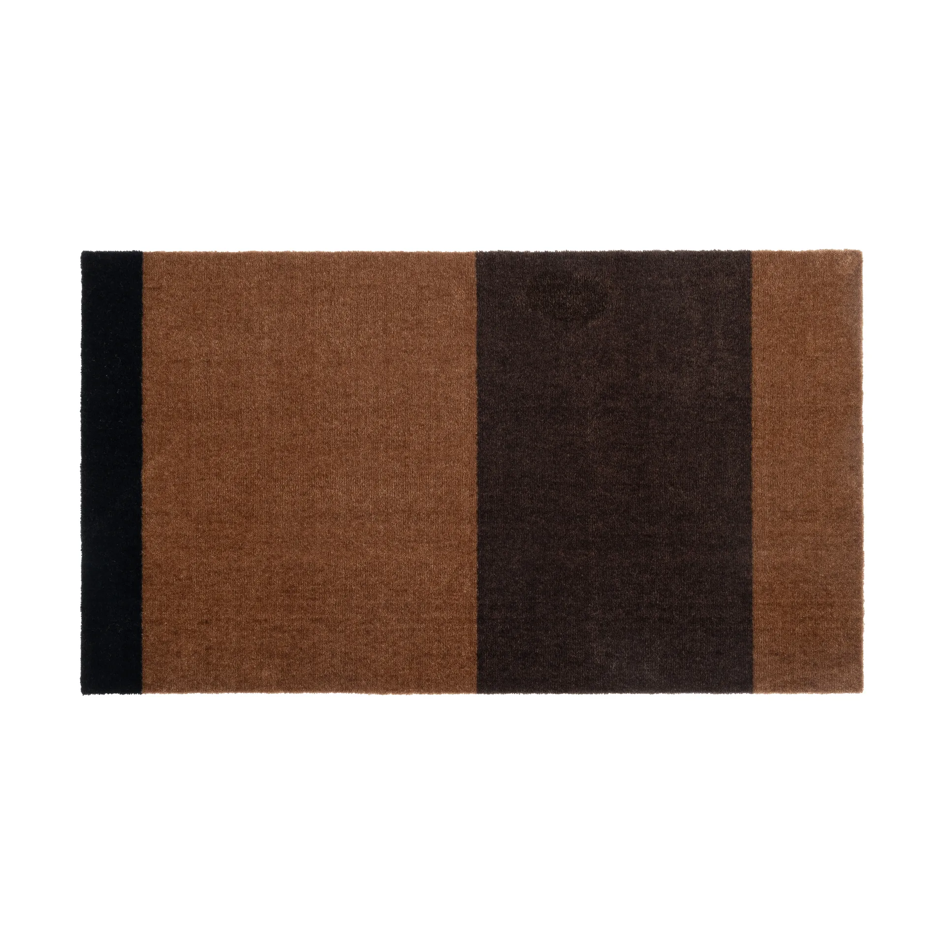 Chodnik Stripes pasy poziome, Cognac-dark brown-black, 67x120 cm tica copenhagen