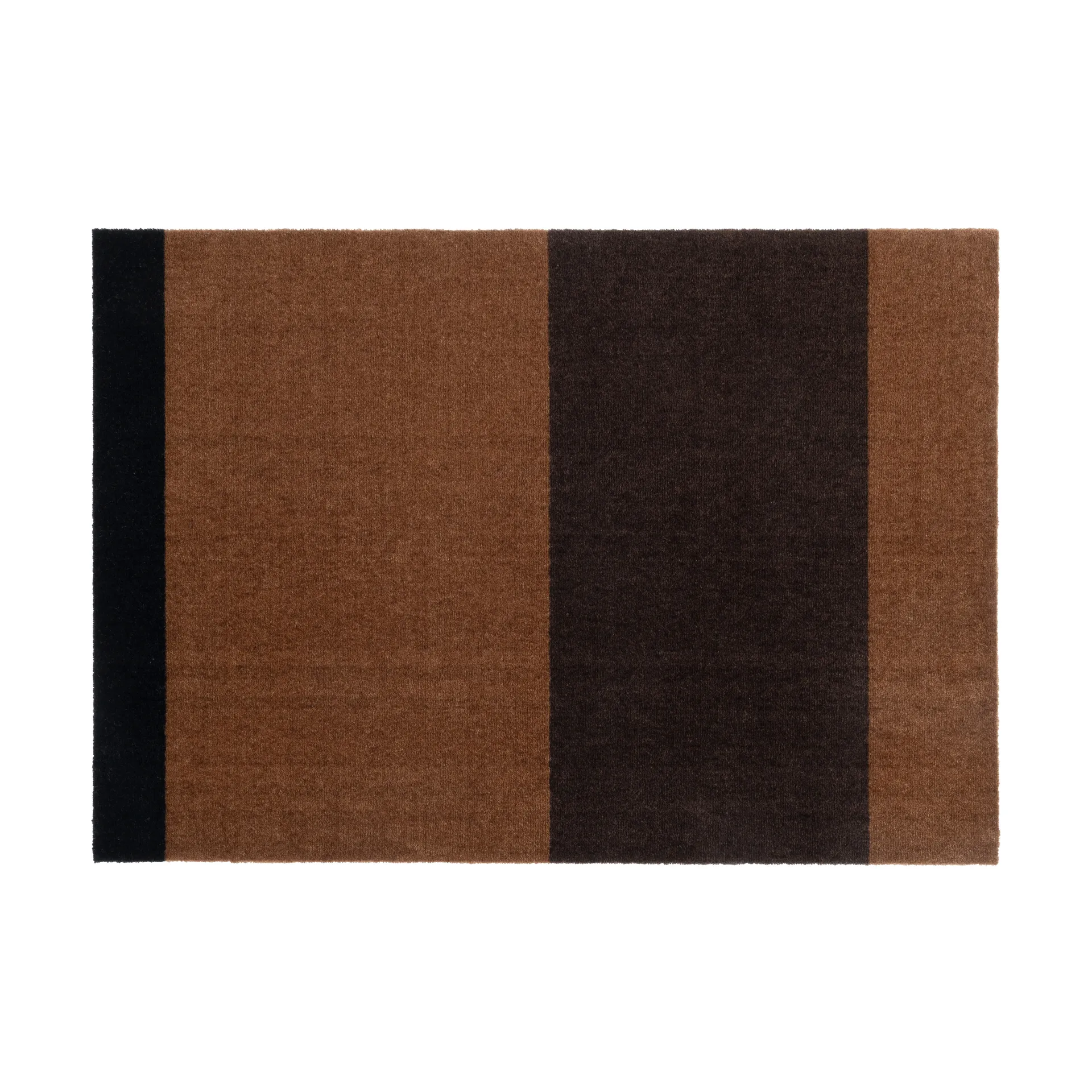 Chodnik Stripes pasy poziome, Cognac-dark brown-black, 90x130 cm tica copenhagen