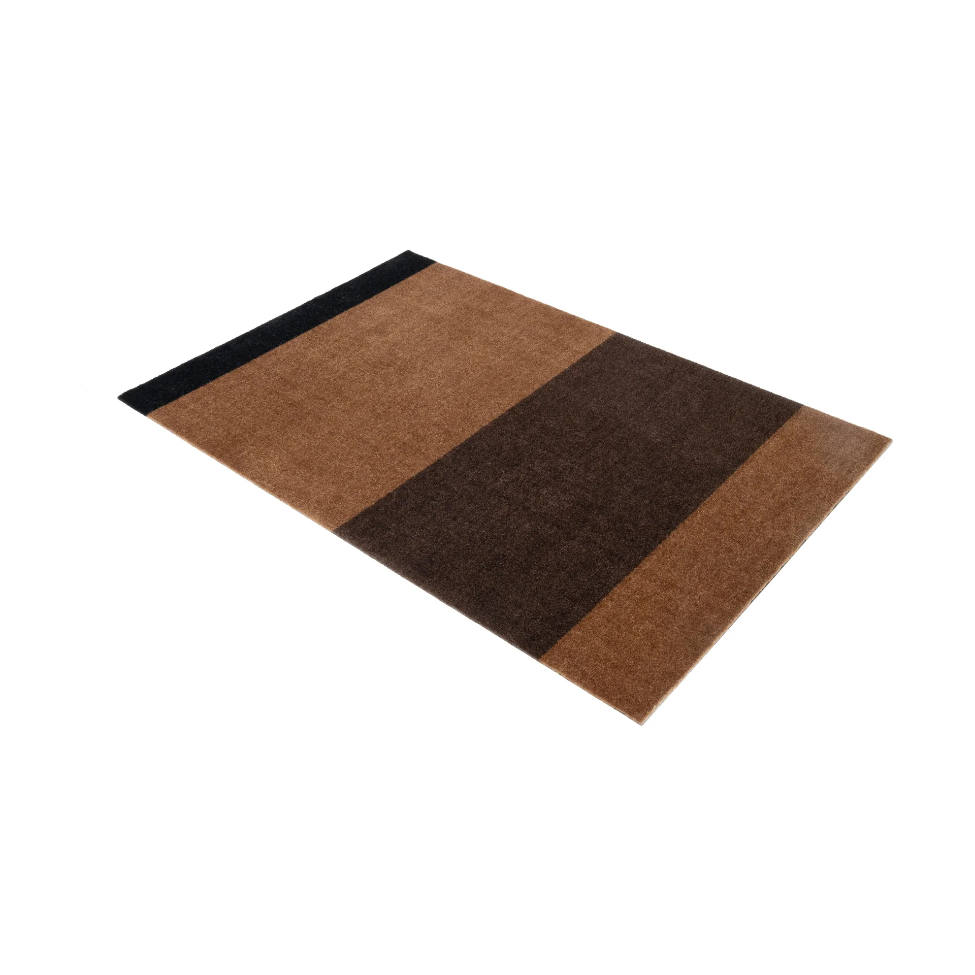 Chodnik Stripes pasy poziome, Cognac-dark brown-black, 90x130 cm tica copenhagen