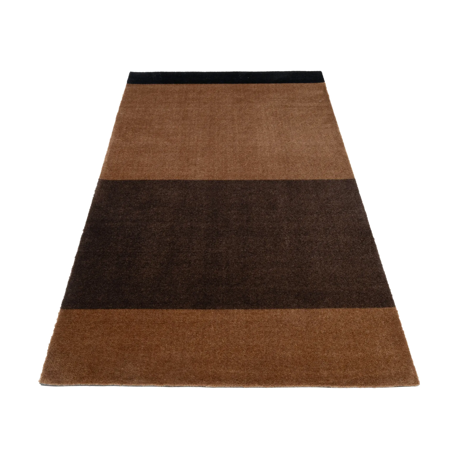 Chodnik Stripes pasy poziome, Cognac-dark brown-black, 90x200 cm tica copenhagen