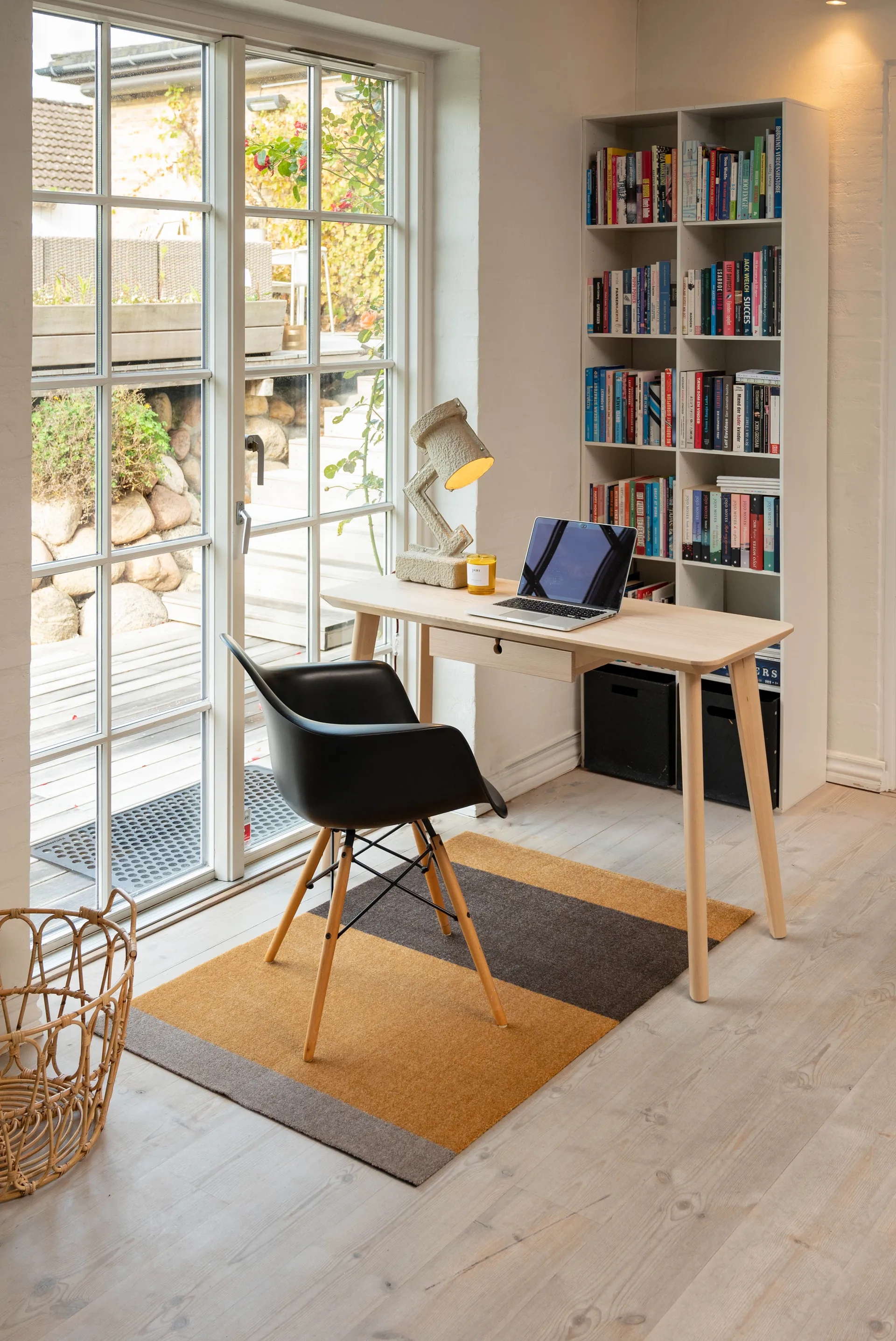 Chodnik Stripes pasy poziome, Dijon-brown-sand, 90x130 cm tica copenhagen