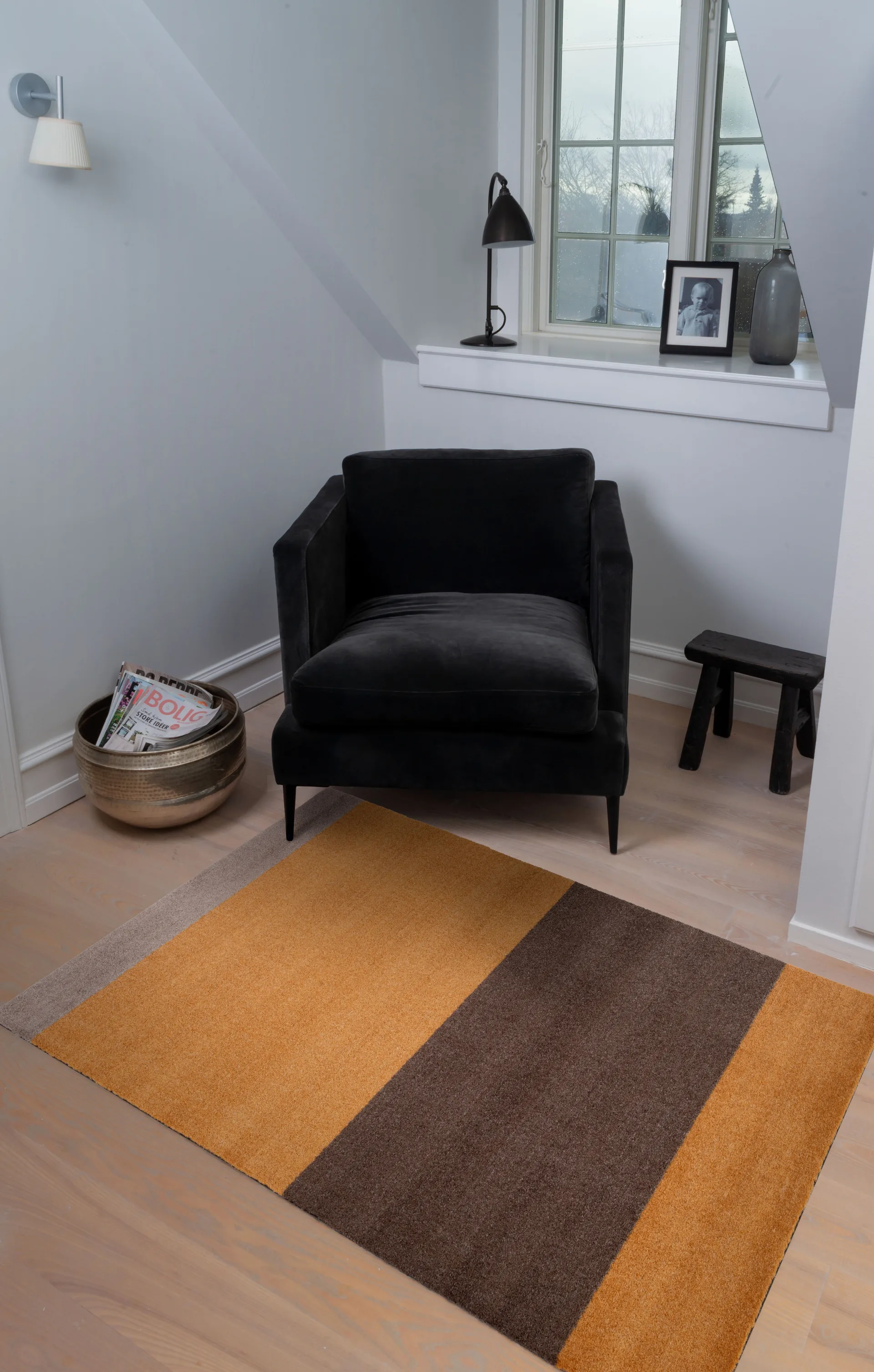 Chodnik Stripes pasy poziome, Dijon-brown-sand, 90x130 cm tica copenhagen