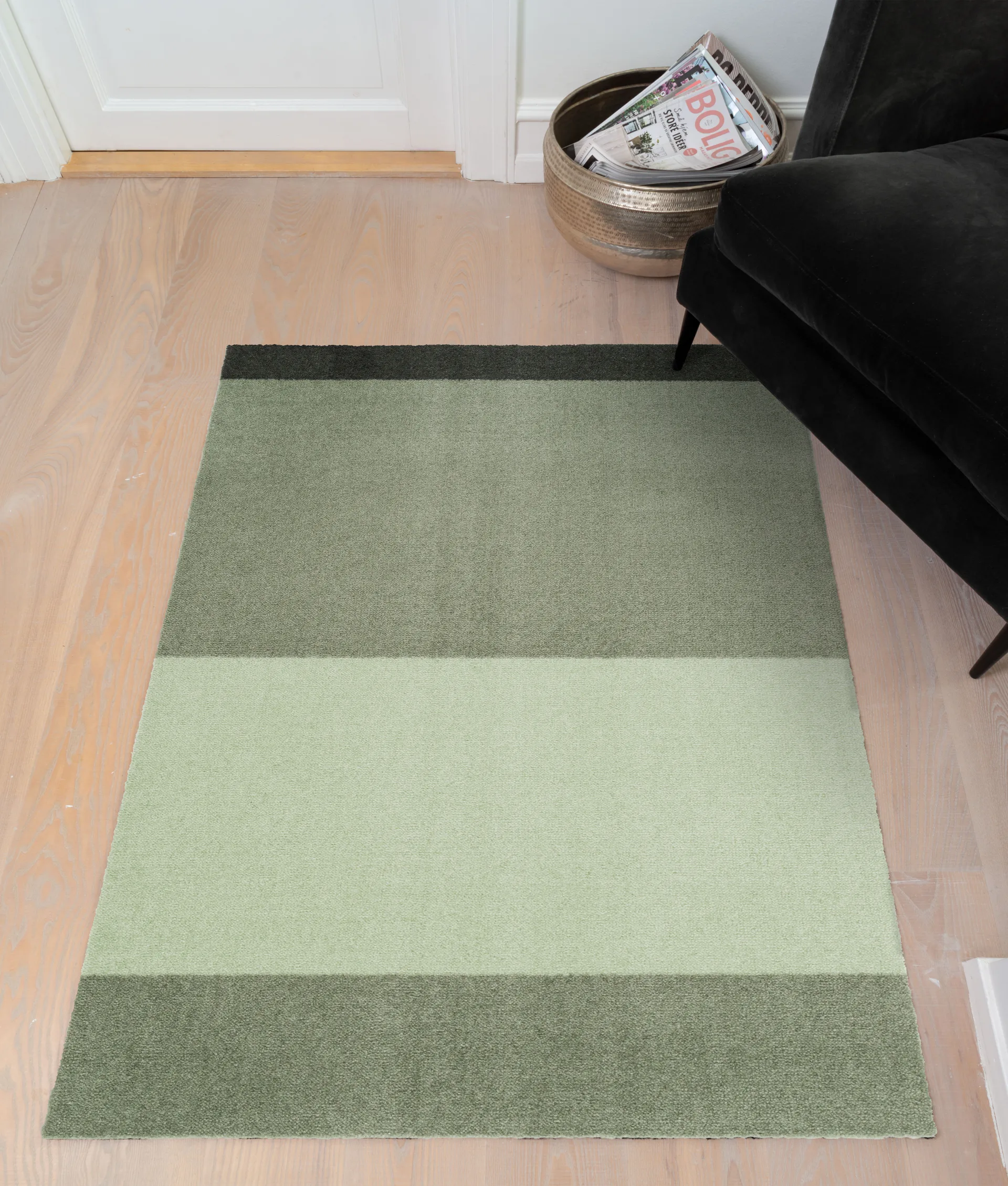 Chodnik Stripes pasy poziome, Green, 67x120 cm tica copenhagen