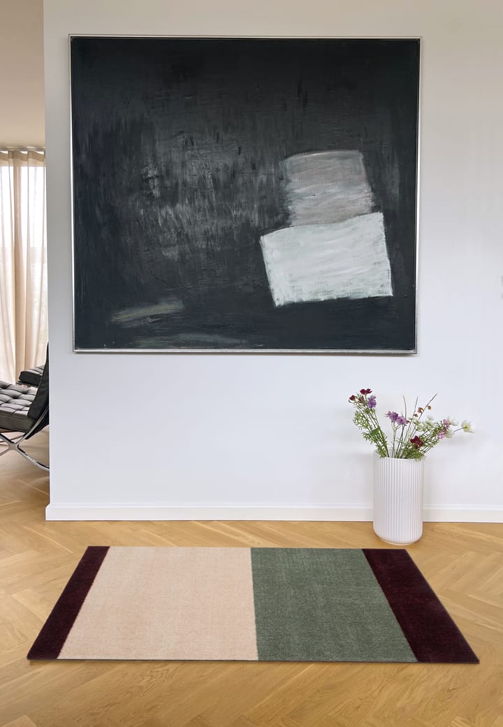 Chodnik Stripes pasy poziome, Green-ivory-bordeaux, 67x120 cm tica copenhagen