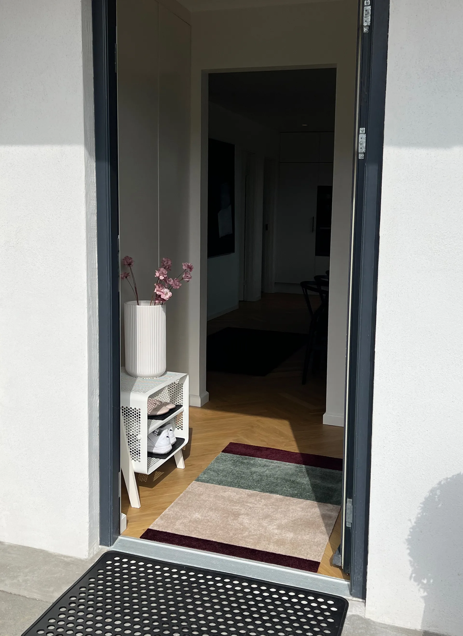 Chodnik Stripes pasy poziome, Green-ivory-bordeaux, 67x120 cm tica copenhagen