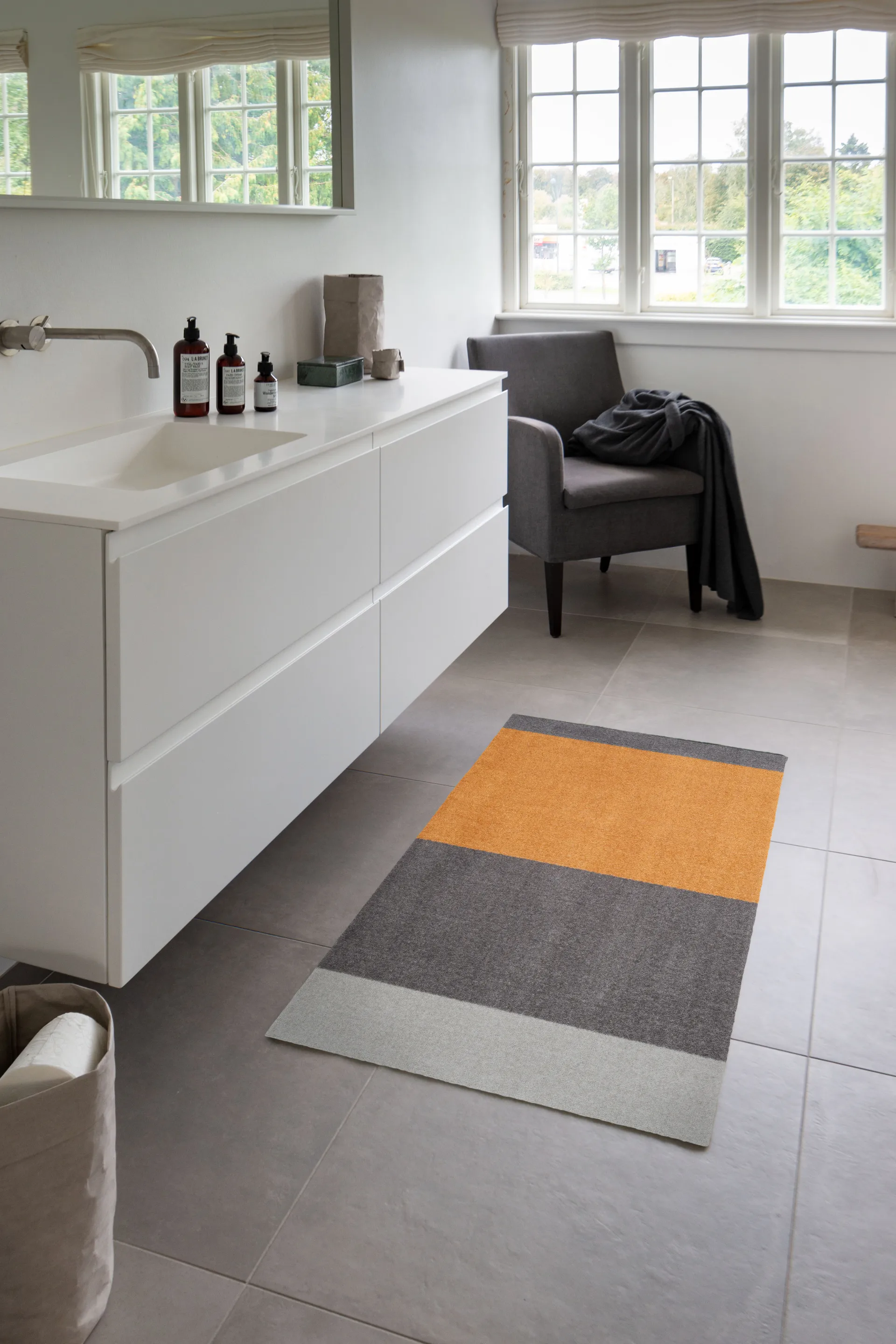 Chodnik Stripes pasy poziome, Grey-grey-dijon, 67x120 cm tica copenhagen