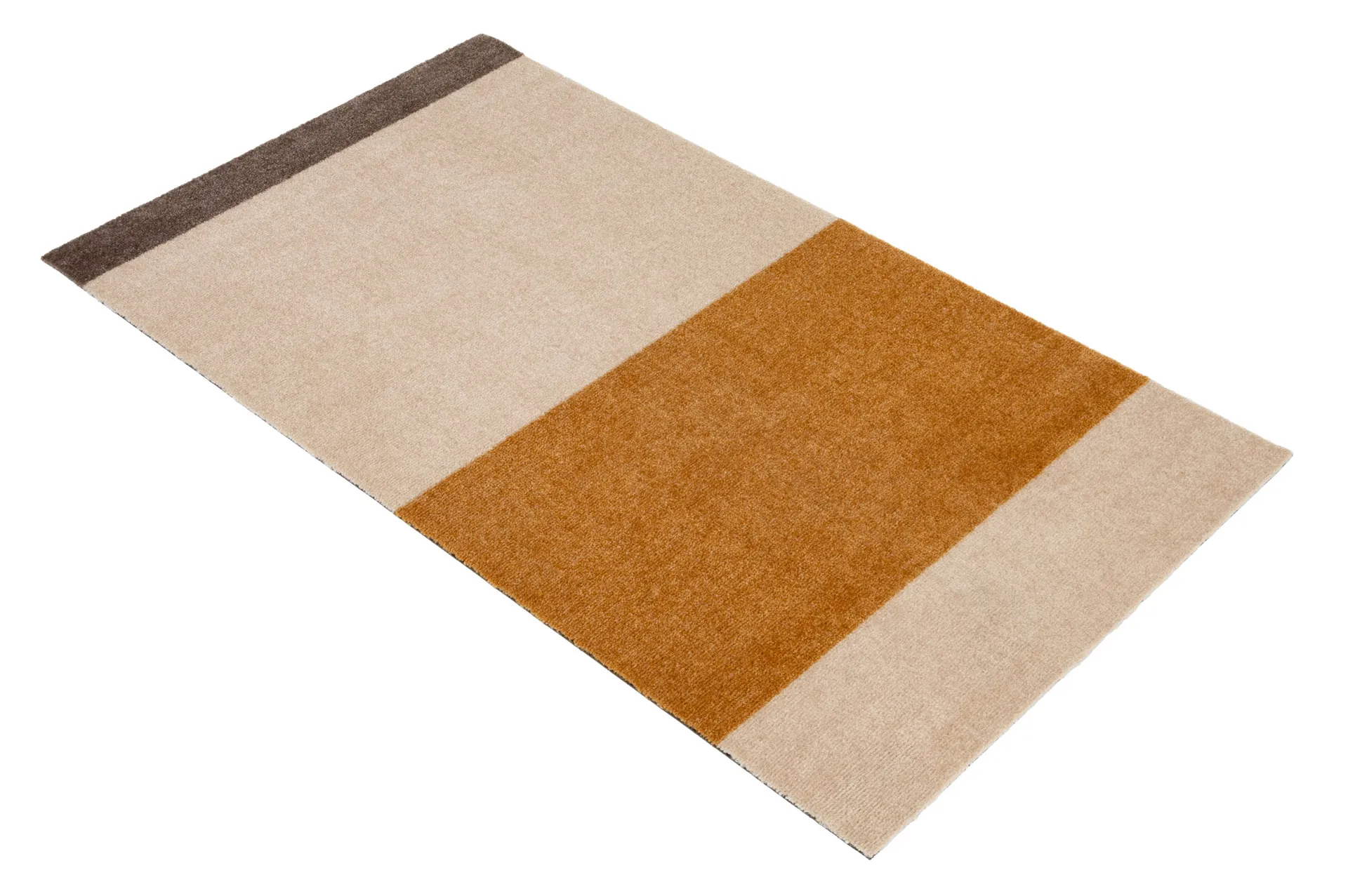 Chodnik Stripes pasy poziome, Ivory-dijon-brown, 67x120 cm tica copenhagen