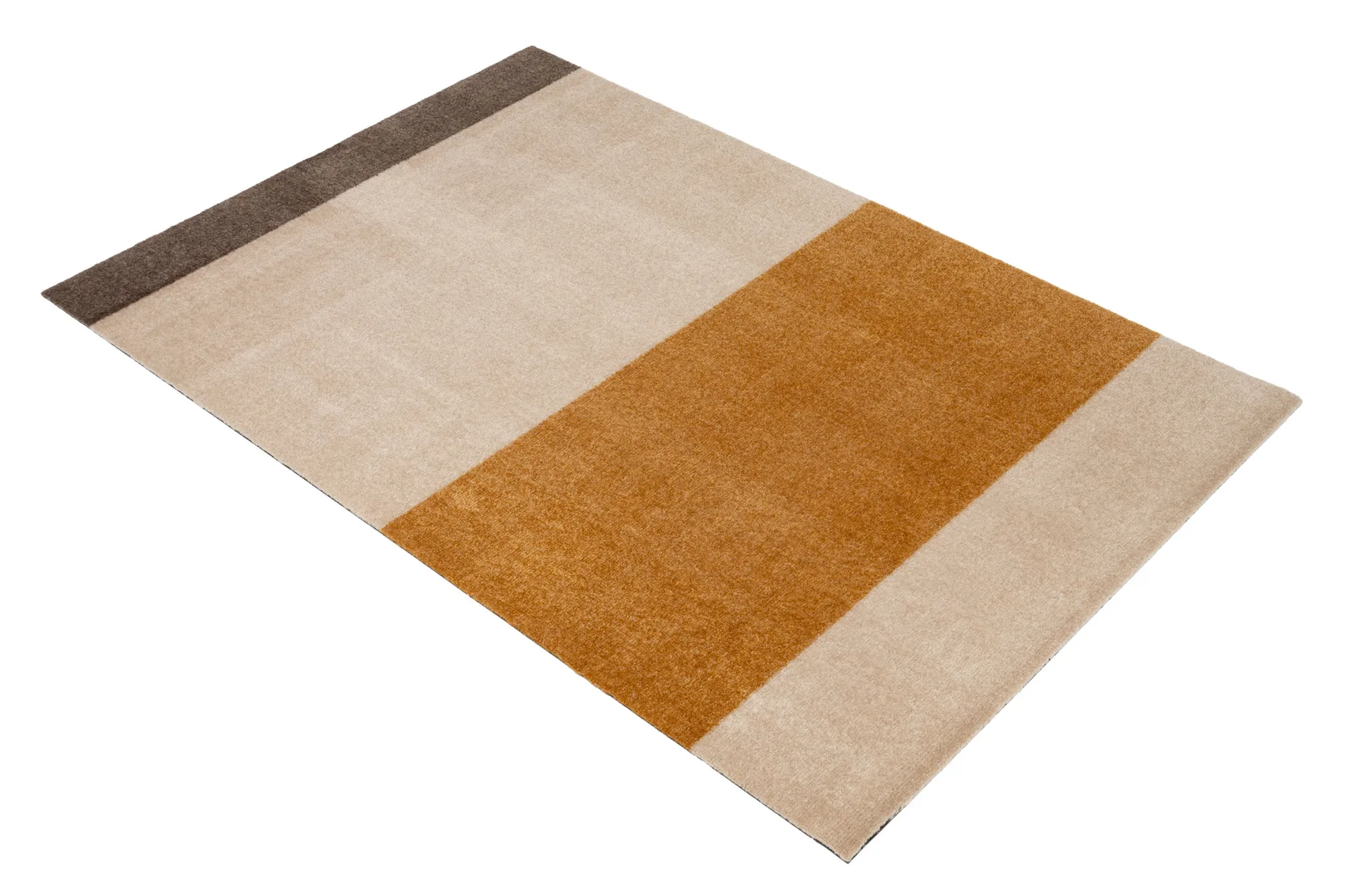 Chodnik Stripes pasy poziome, Ivory-dijon-brown, 90x130 cm tica copenhagen