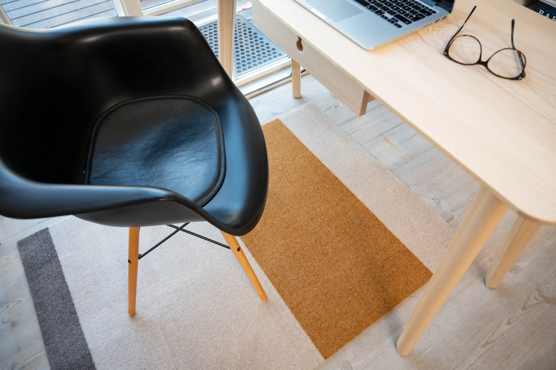 Chodnik Stripes pasy poziome, Ivory-dijon-brown, 90x130 cm tica copenhagen