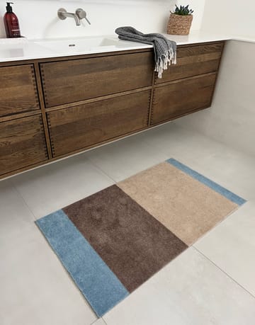 Chodnik Stripes pasy poziome - Ivory-sand-blue, 67x120 cm - tica copenhagen