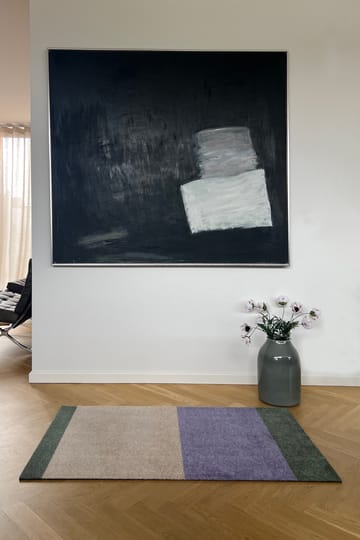Chodnik Stripes pasy poziome - Lilac-ivory-green, 67x120 cm - tica copenhagen