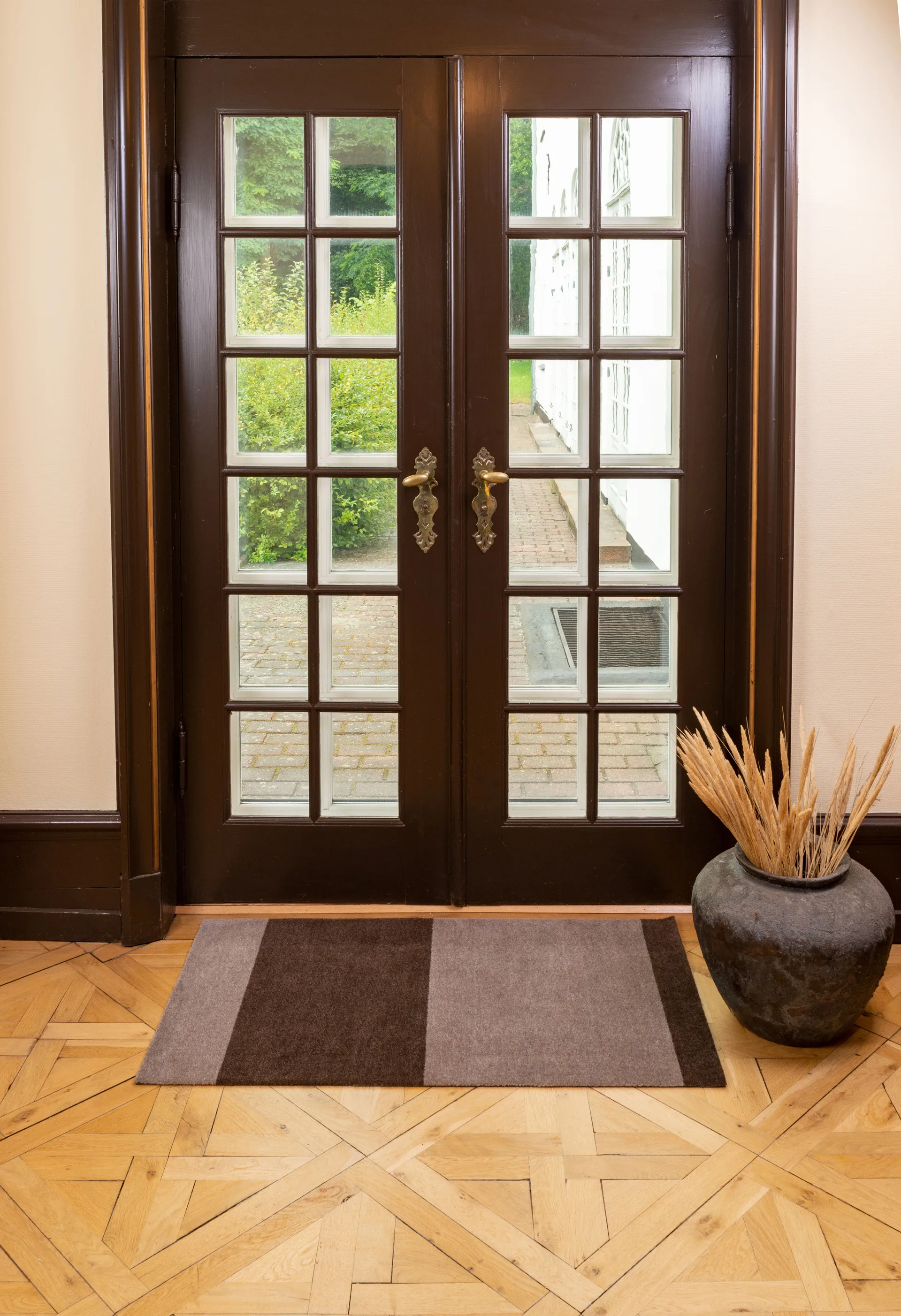 Chodnik Stripes pasy poziome, Sand-brown, 67x120 cm tica copenhagen