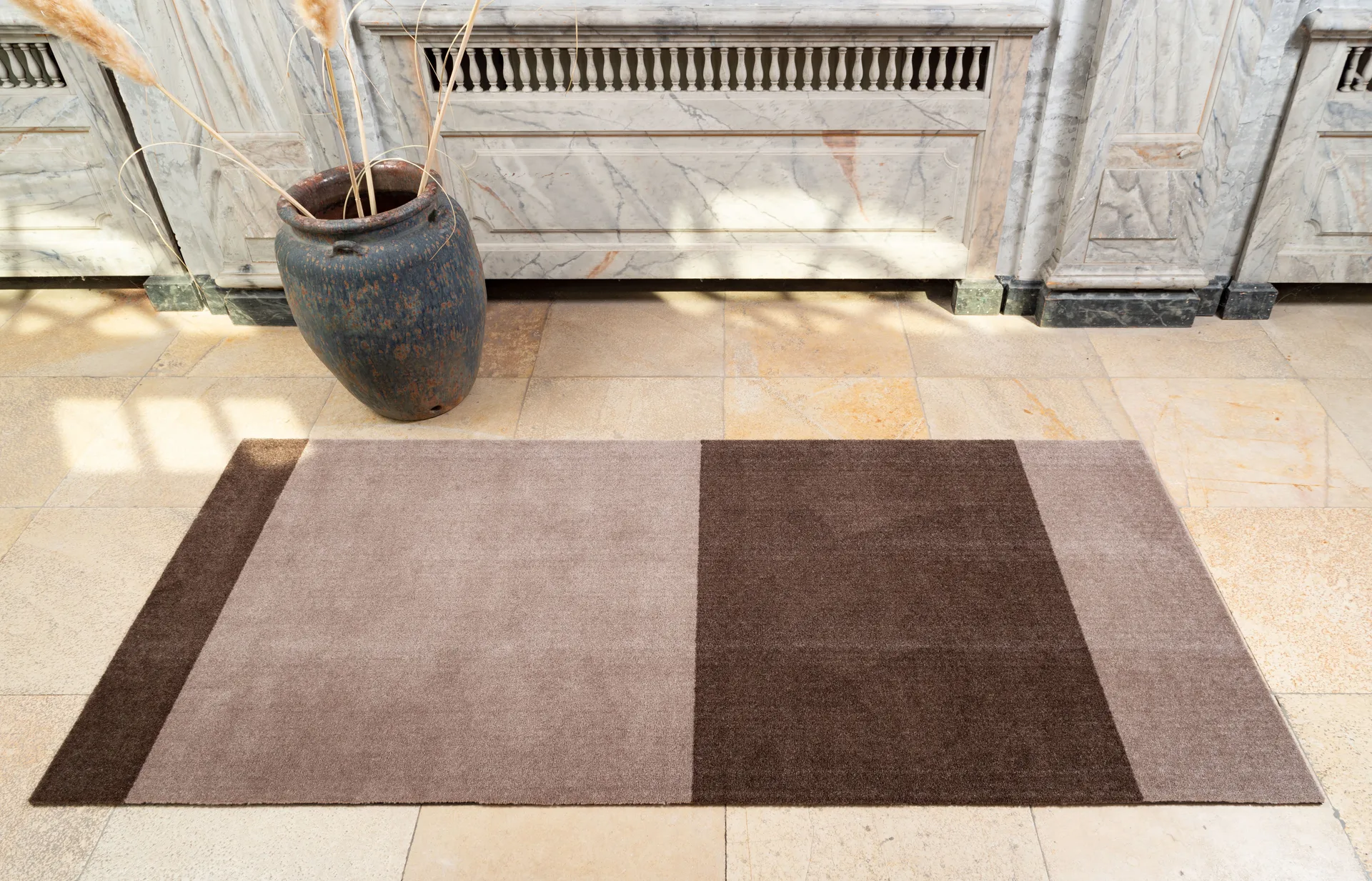 Chodnik Stripes pasy poziome, Sand-brown, 90x200 cm tica copenhagen