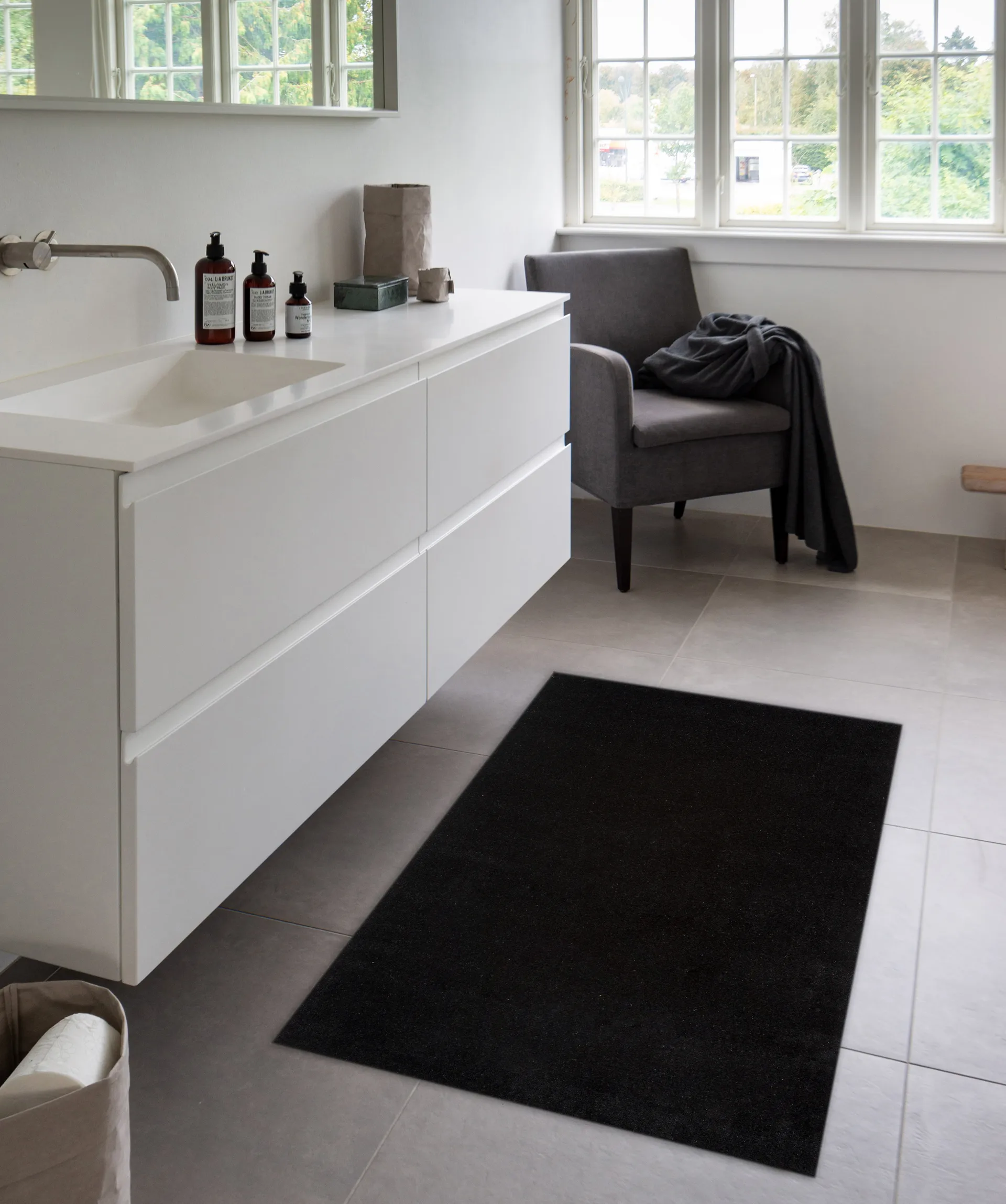 Chodnik Unicolor, Black, 90x130 cm tica copenhagen