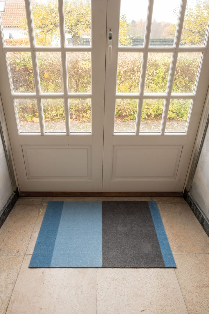 Wycieraczka Stripes pasy poziome, Blue-steel grey, 60x90 cm tica copenhagen