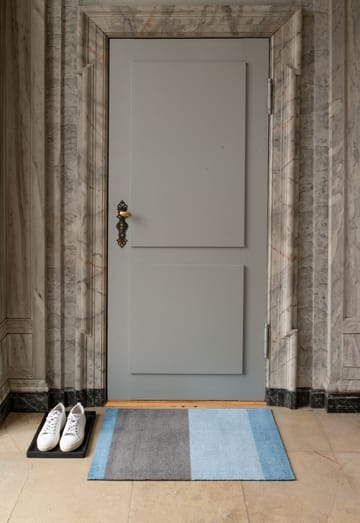 Wycieraczka Stripes pasy poziome - Blue-steel grey, 60x90 cm - tica copenhagen