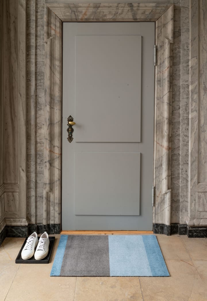 Wycieraczka Stripes pasy poziome, Blue-steel grey, 60x90 cm tica copenhagen