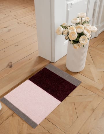 Wycieraczka Stripes pasy poziome - Bordeaux-rose-sand, 40x60 cm - tica copenhagen