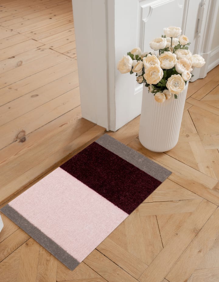 Wycieraczka Stripes pasy poziome, Bordeaux-rose-sand, 40x60 cm tica copenhagen