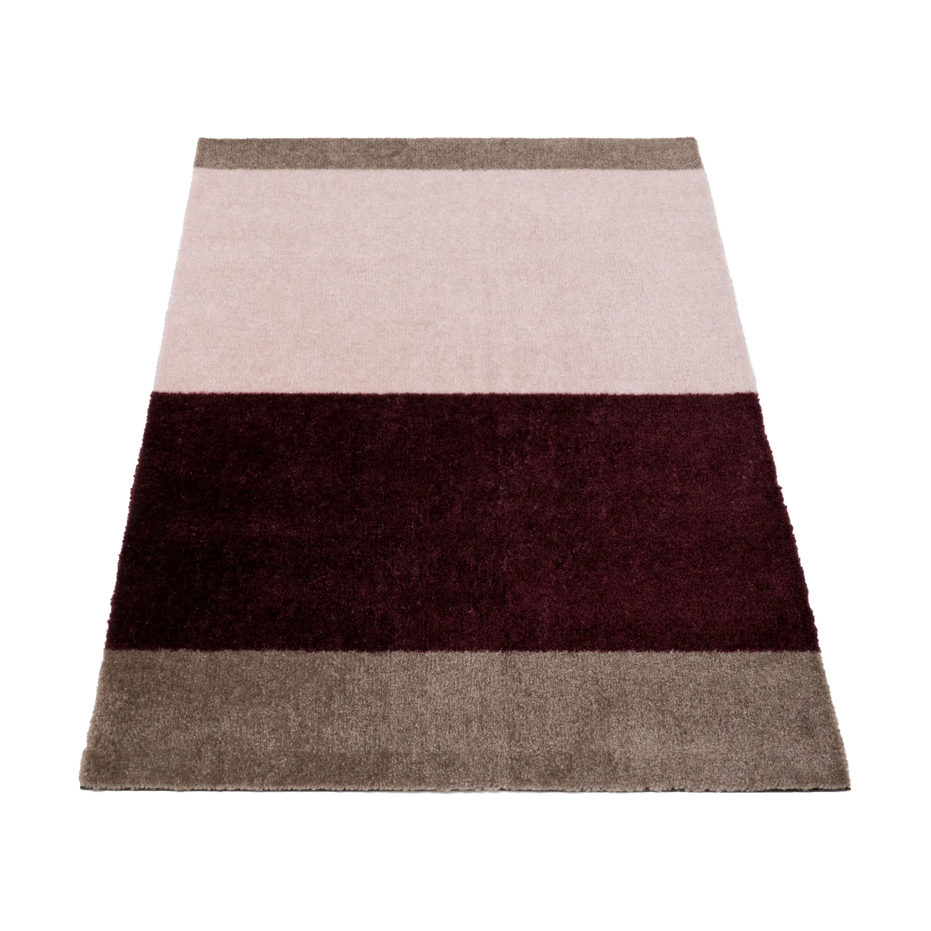 Wycieraczka Stripes pasy poziome, Bordeaux-rose-sand, 60x90 cm tica copenhagen