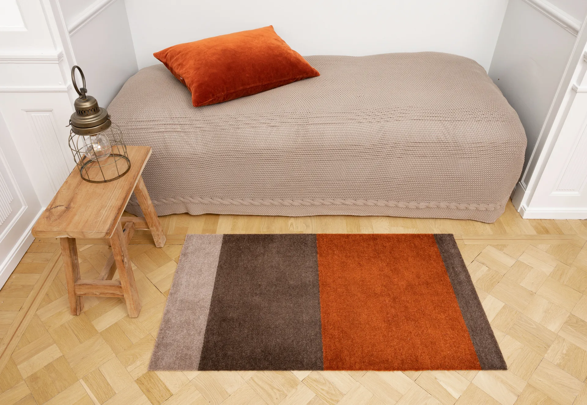 Wycieraczka Stripes pasy poziome, Brown-terrakotta, 60x90 cm tica copenhagen