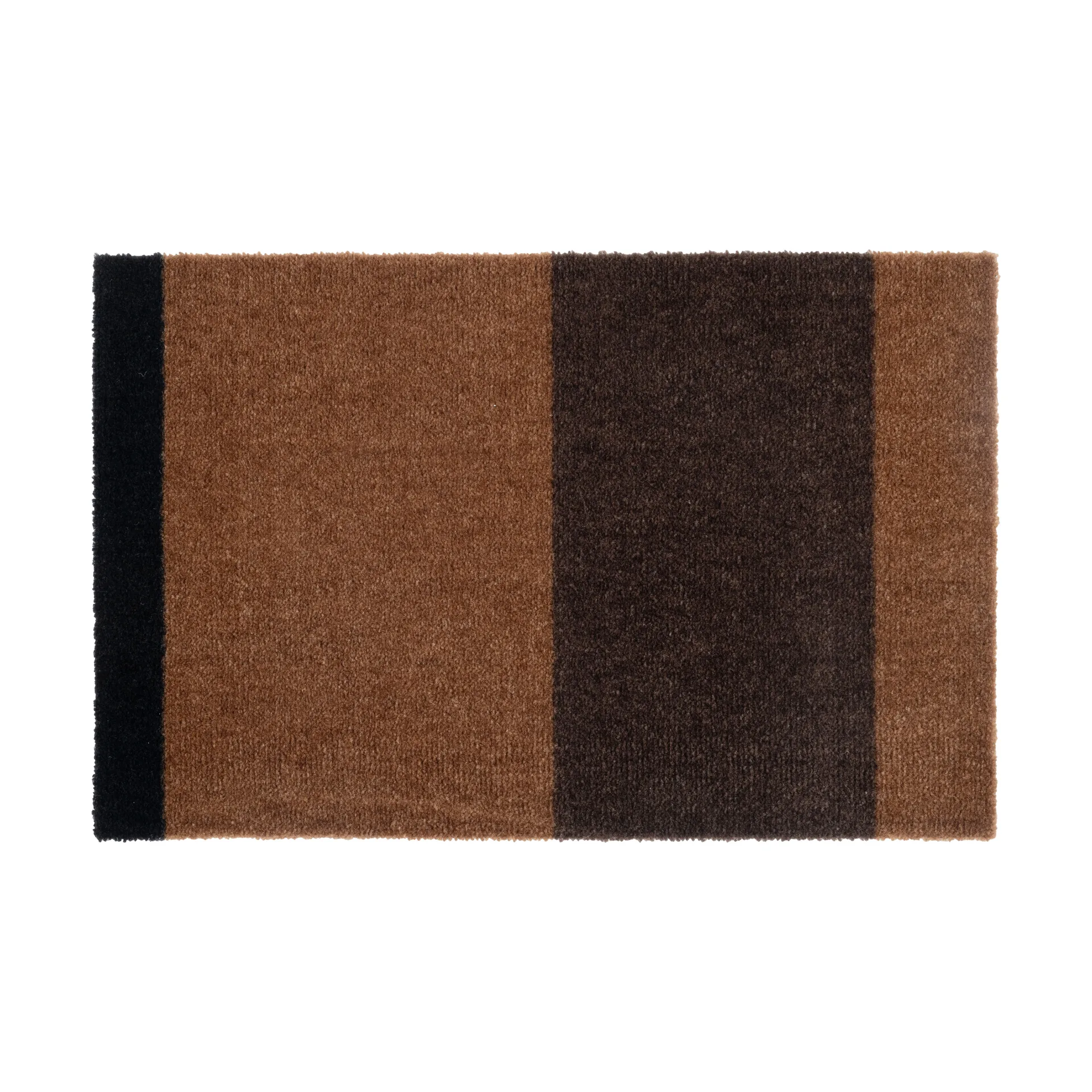 Wycieraczka Stripes pasy poziome, Cognac-dark brown-black, 40x60 cm tica copenhagen
