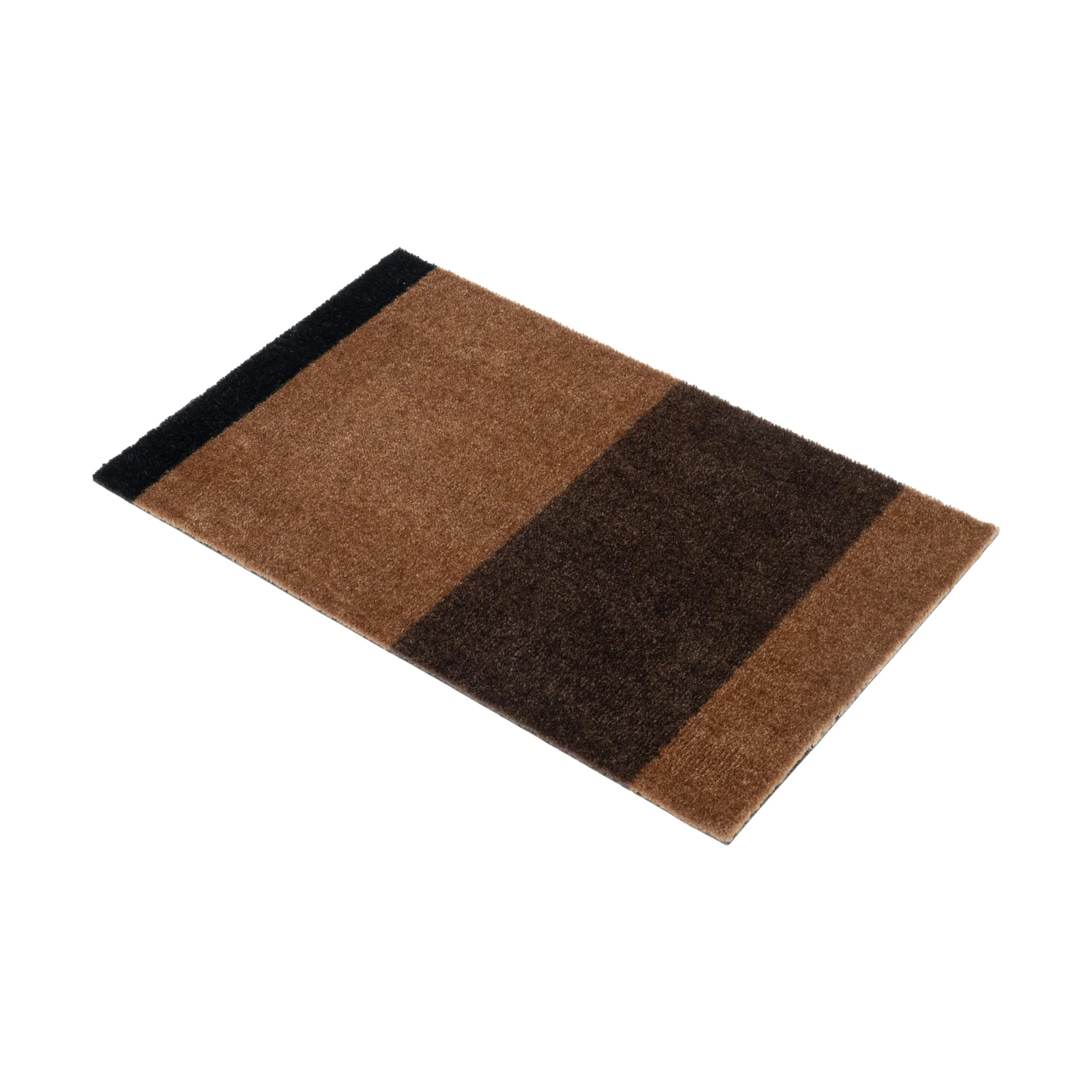 Wycieraczka Stripes pasy poziome, Cognac-dark brown-black, 40x60 cm tica copenhagen