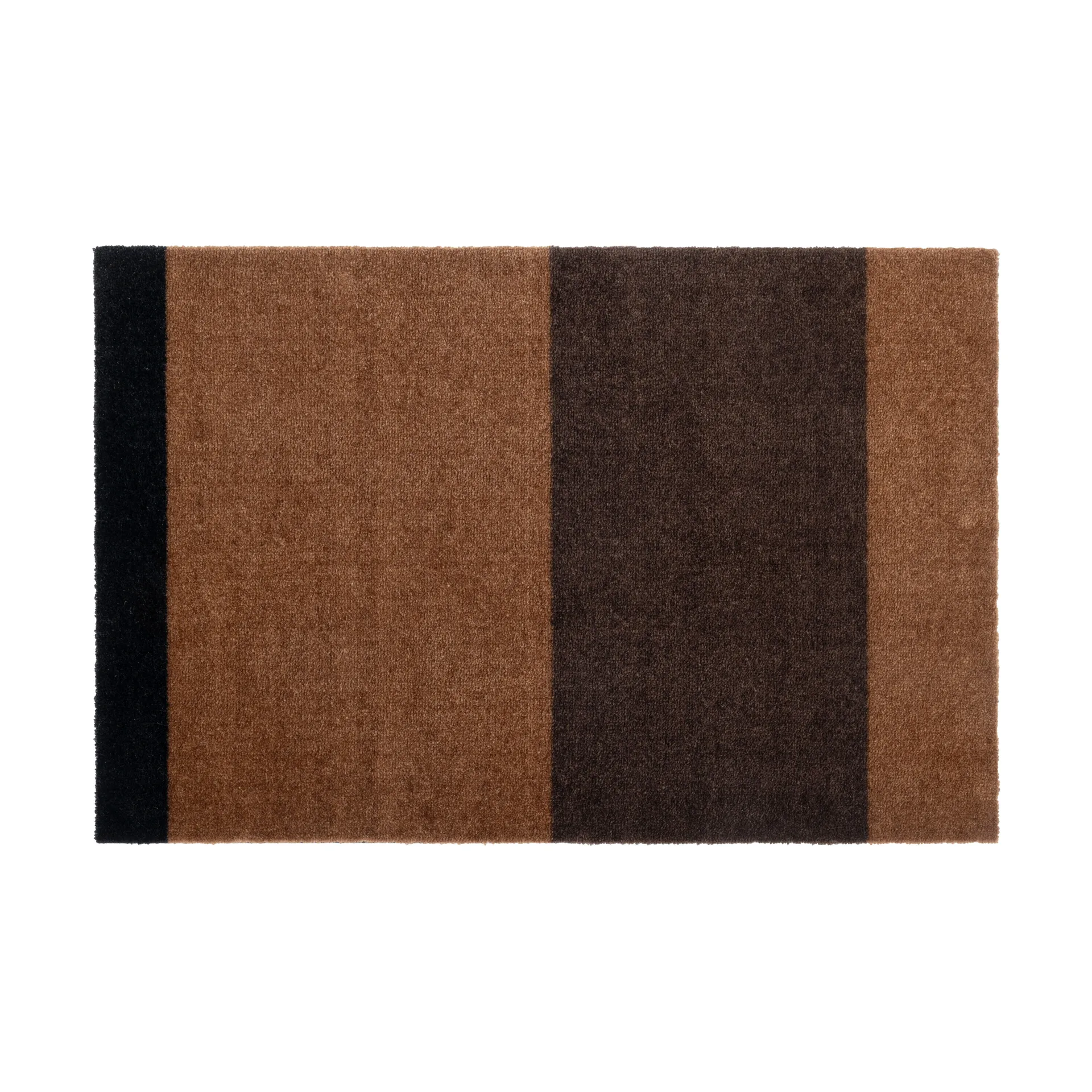 Wycieraczka Stripes pasy poziome, Cognac-dark brown-black, 60x90 cm tica copenhagen