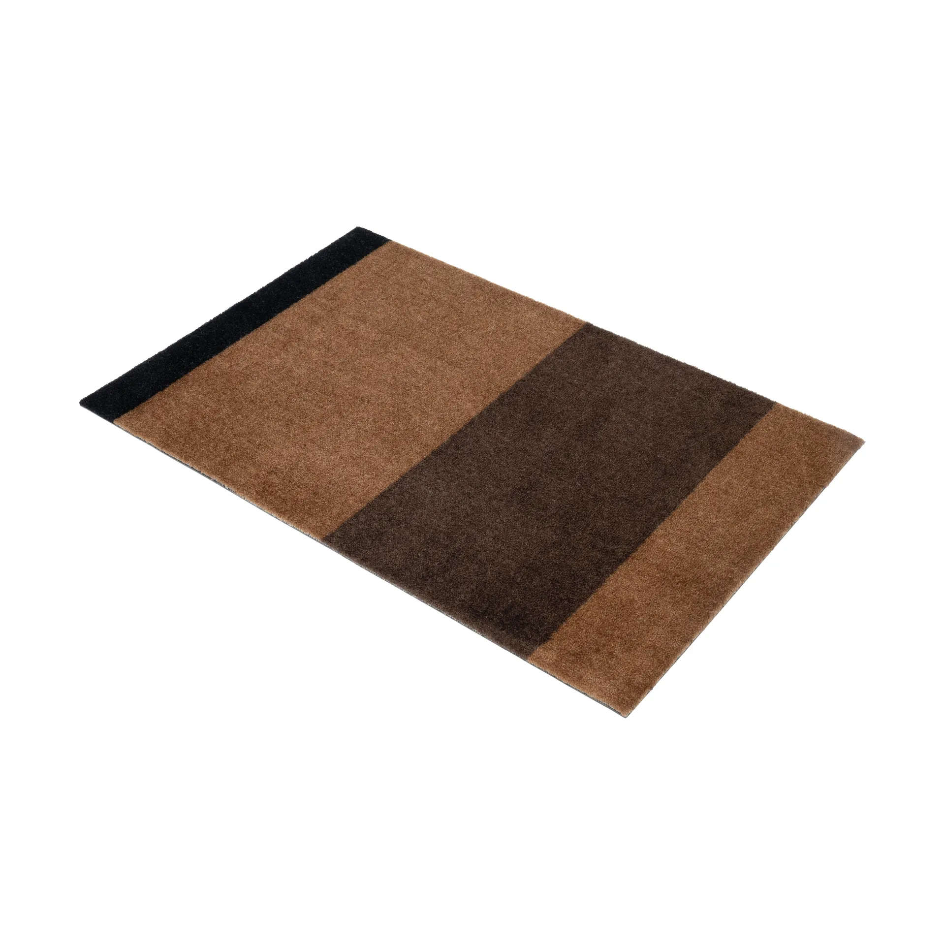 Wycieraczka Stripes pasy poziome, Cognac-dark brown-black, 60x90 cm tica copenhagen