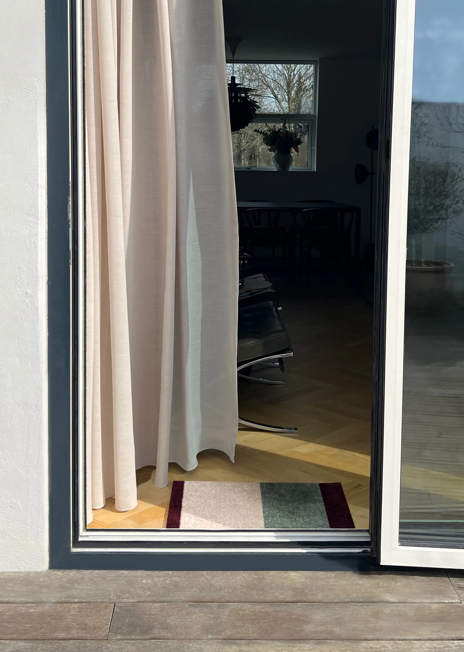 Wycieraczka Stripes pasy poziome, Green-ivory-bordeaux, 40x60 cm tica copenhagen