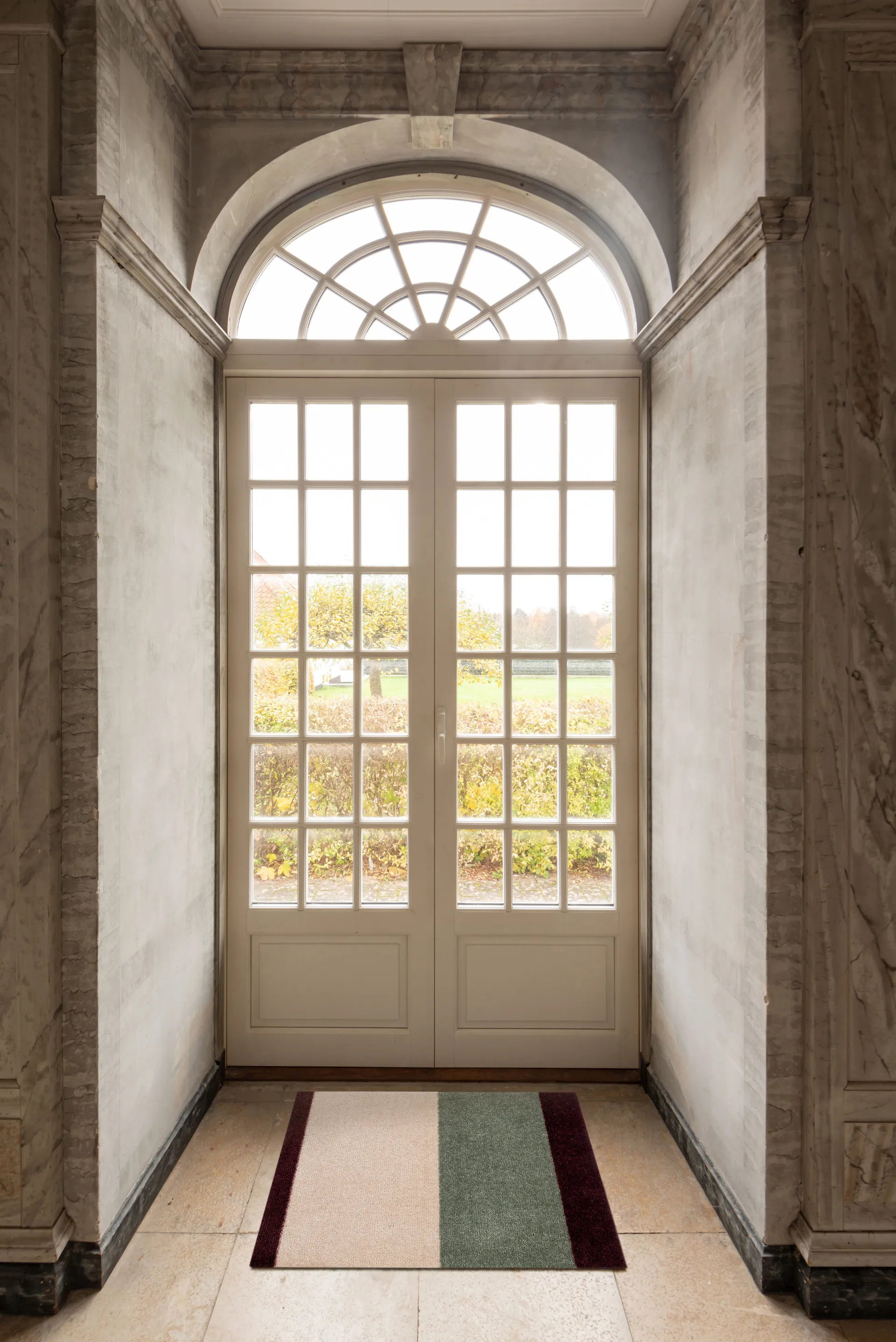 Wycieraczka Stripes pasy poziome, Green-ivory-bordeaux, 60x90 cm tica copenhagen