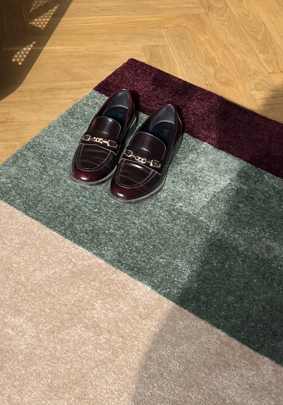 Wycieraczka Stripes pasy poziome, Green-ivory-bordeaux, 60x90 cm tica copenhagen