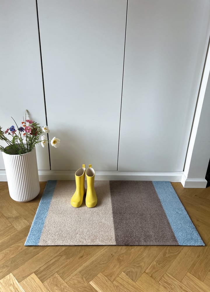 Wycieraczka Stripes pasy poziome, Ivory-sand-blue, 60x90 cm tica copenhagen