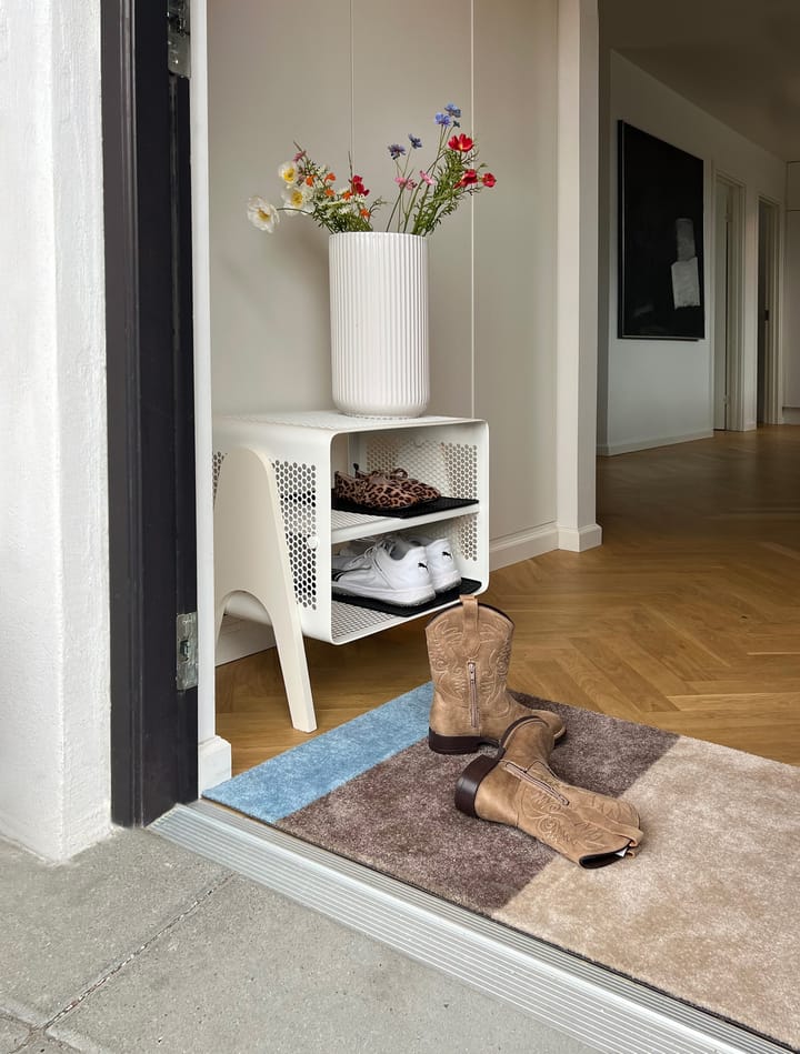 Wycieraczka Stripes pasy poziome, Ivory-sand-blue, 60x90 cm tica copenhagen