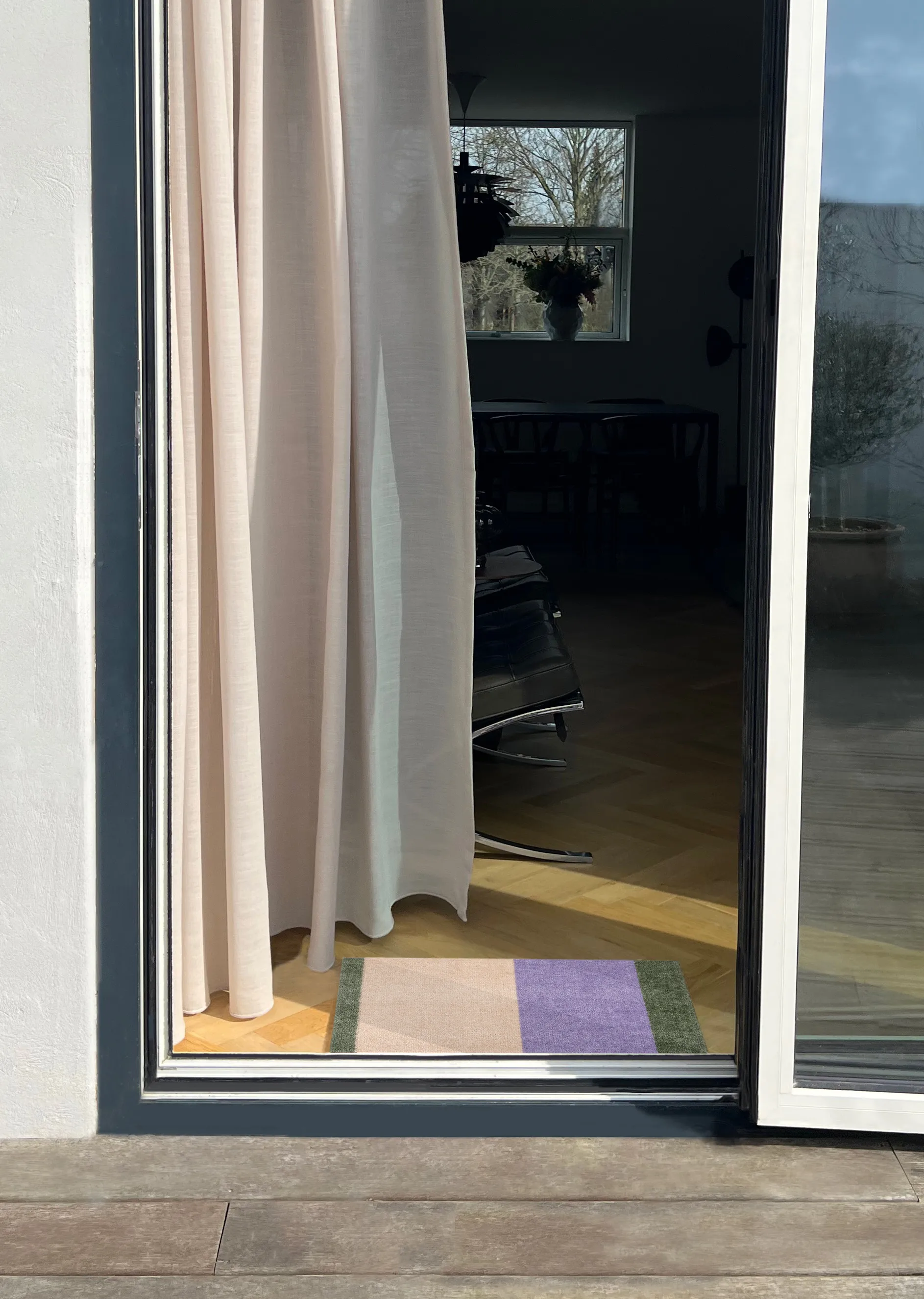 Wycieraczka Stripes pasy poziome, Lilac-ivory-green, 40x60 cm tica copenhagen