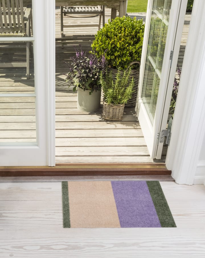 Wycieraczka Stripes pasy poziome, Lilac-ivory-green, 40x60 cm tica copenhagen