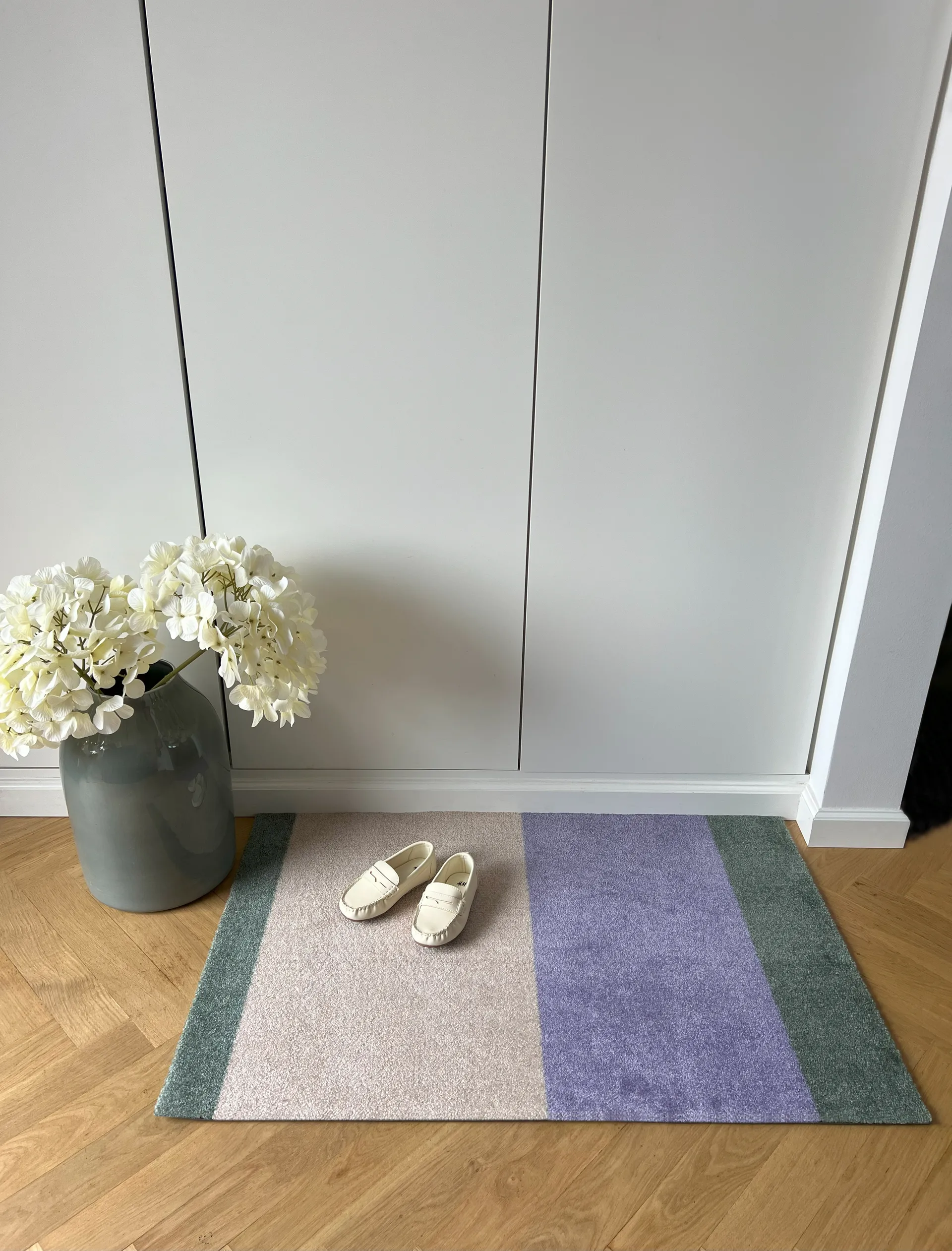 Wycieraczka Stripes pasy poziome, Lilac-ivory-green, 60x90 cm tica copenhagen