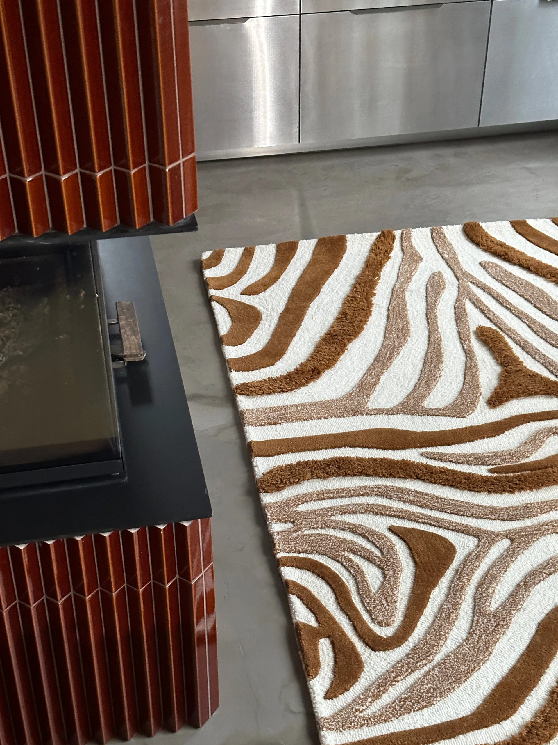 Dywan wełniany Jepson 130x180 cm, Brown-off white Tinted